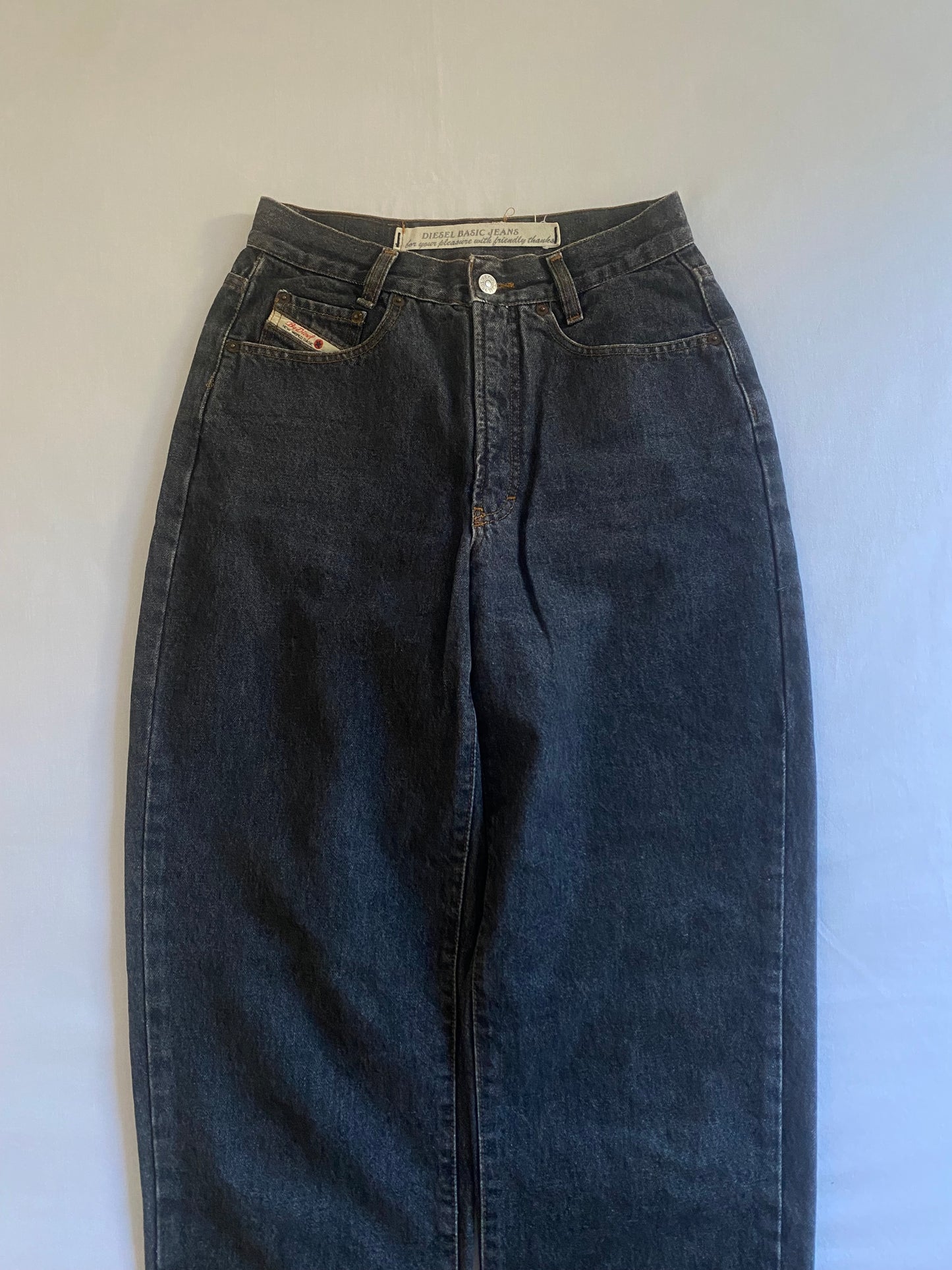 90's Vintage Diesel Dark Grey Balloon Jeans