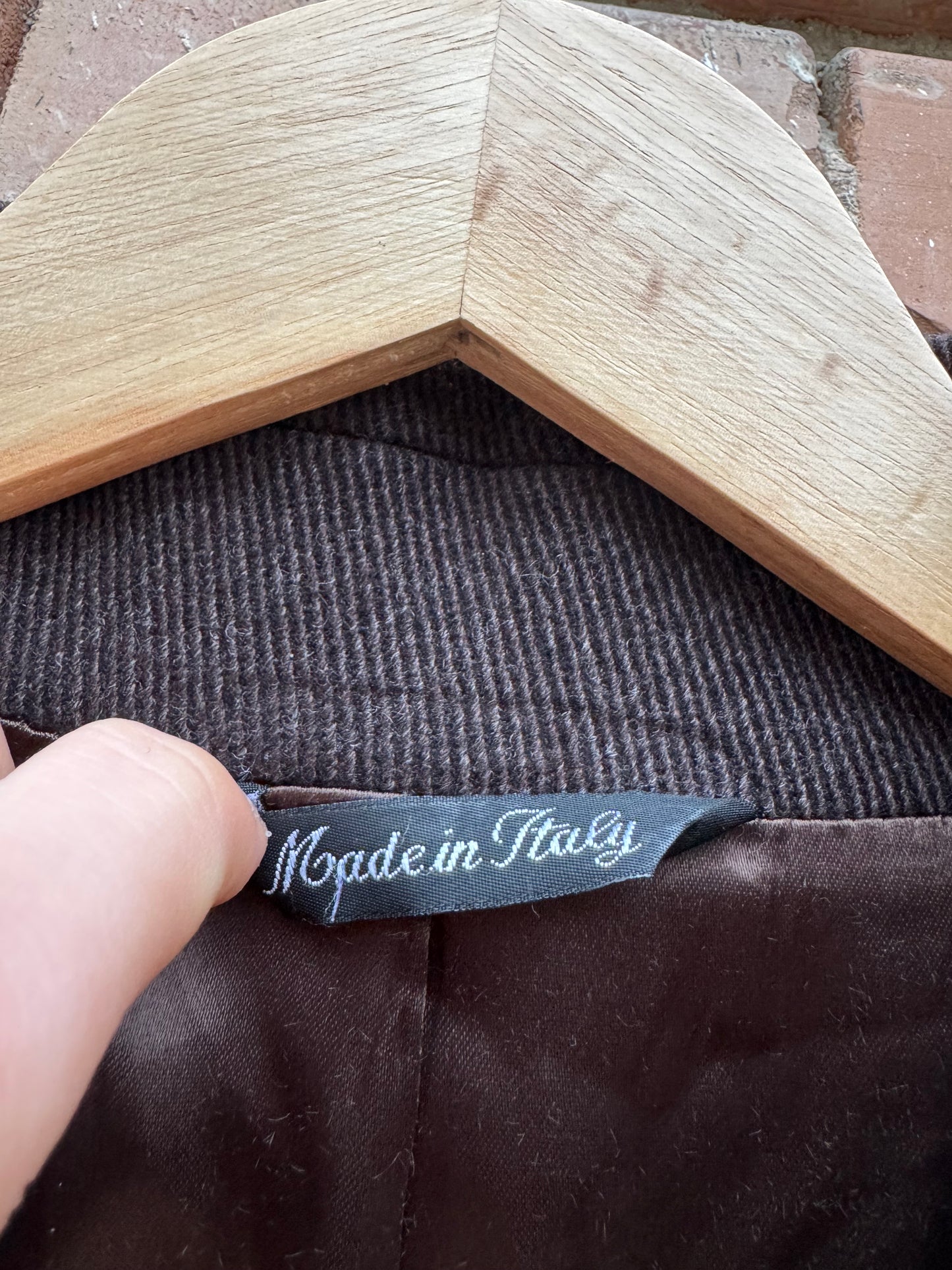 🧥 Palton Vintage Bărbați Maro Închis din Lână – Marimea 50 (L)