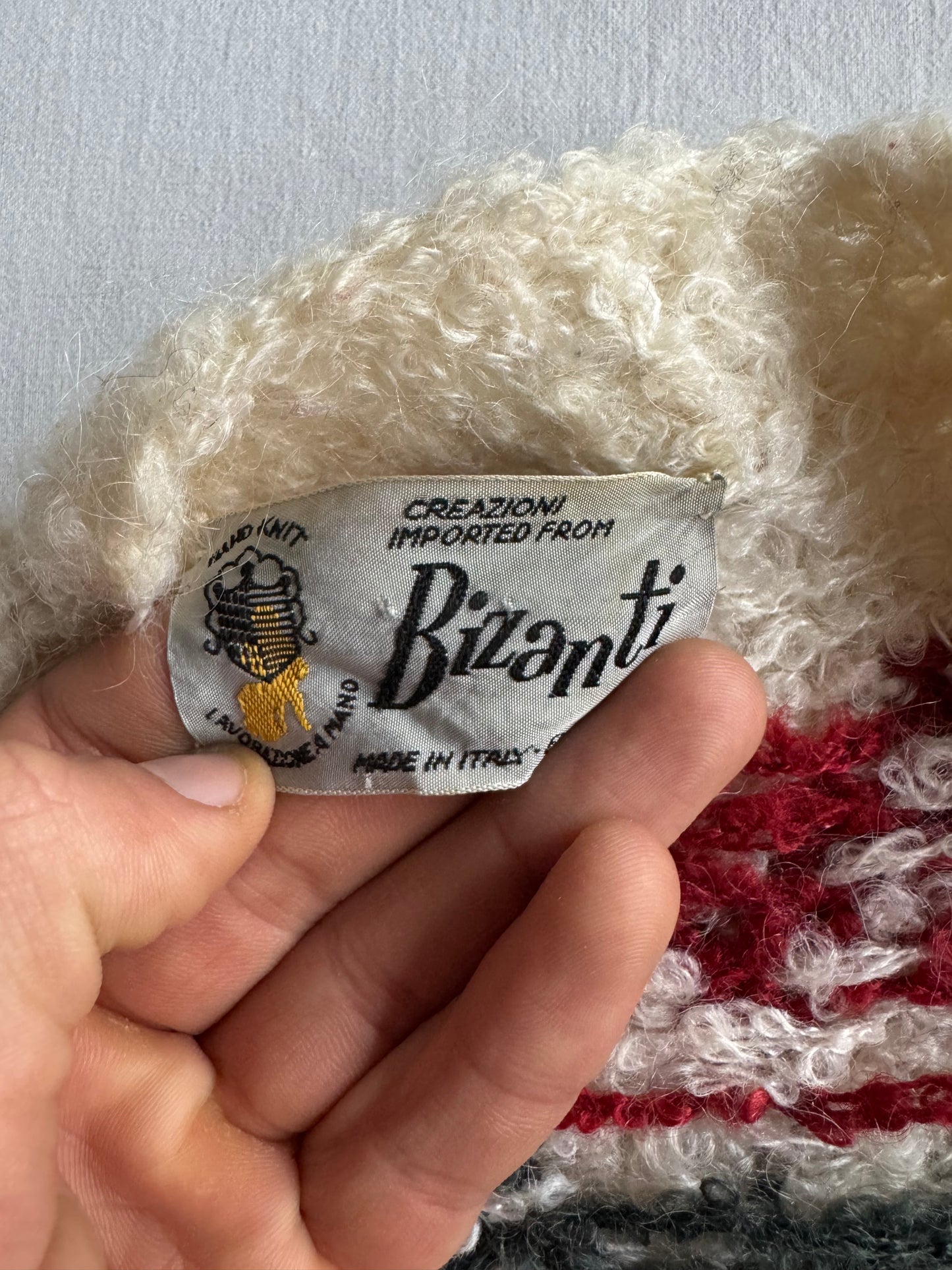 🧶 Cardigan Vintage Damă Fuzzy din Lână și Acril – aprox. M