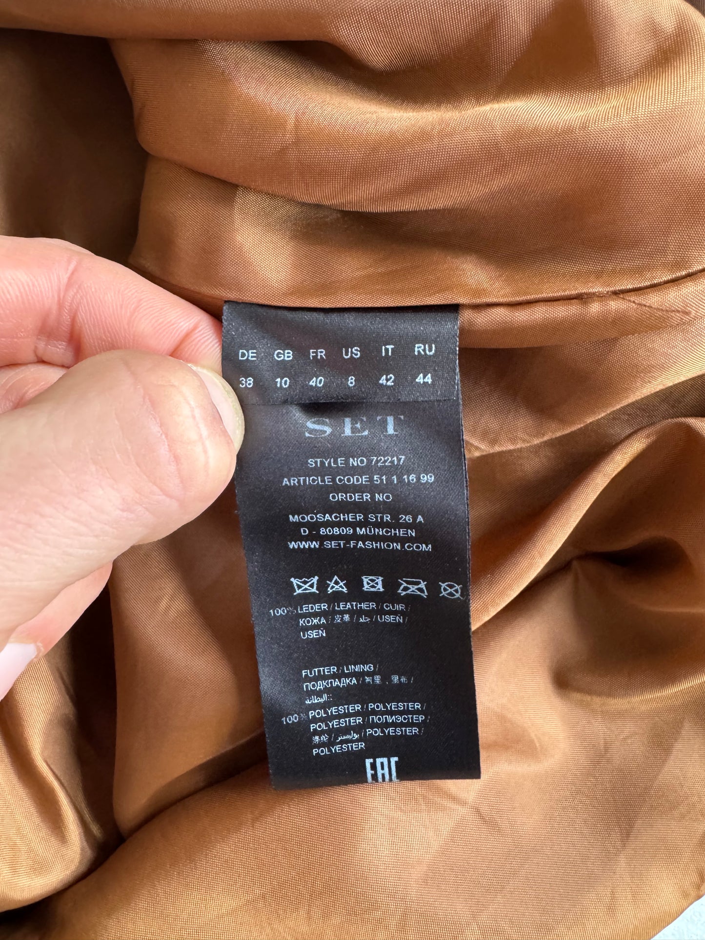 👜 Fustă A-Line din Piele Suede Maro – M (EU 38)