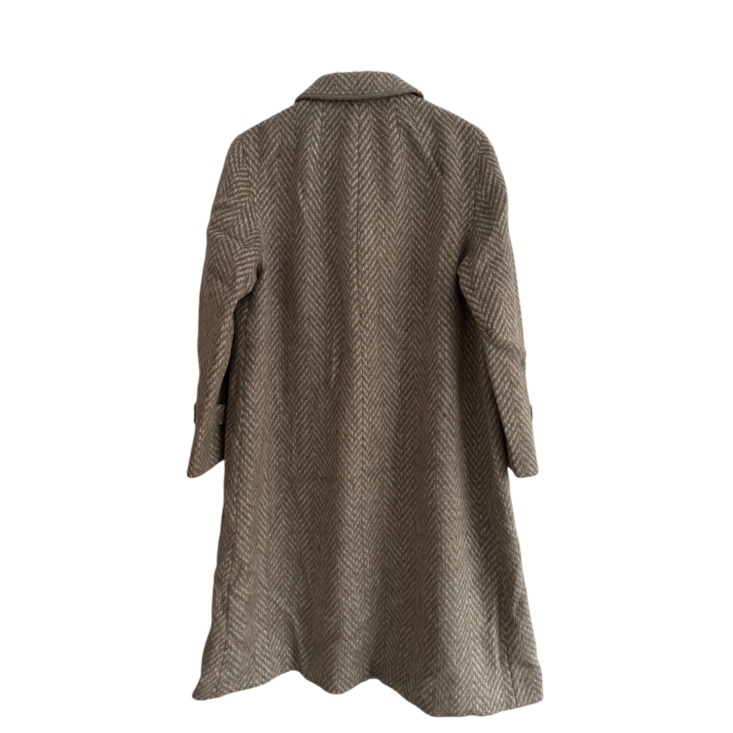 🧥 Palton Vintage Texturat din Lână Virgină și Mohair – Damă (M/L aprox.)