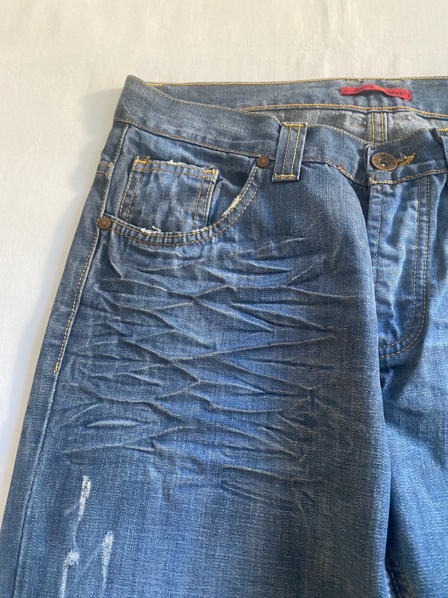 Y2K Angel Devil Studded Printed Jeans