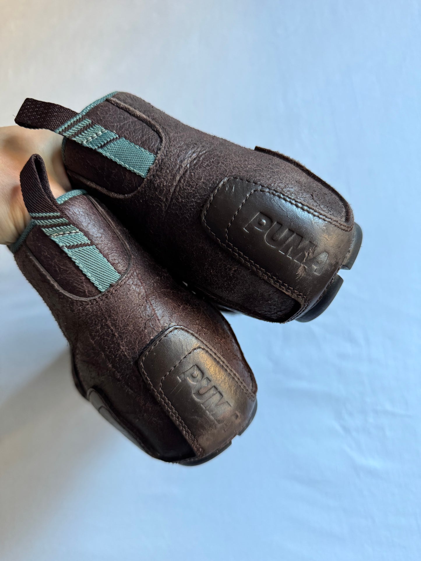 🏍️ Y2K Puma Moto Boots – Brown – mărimea 43