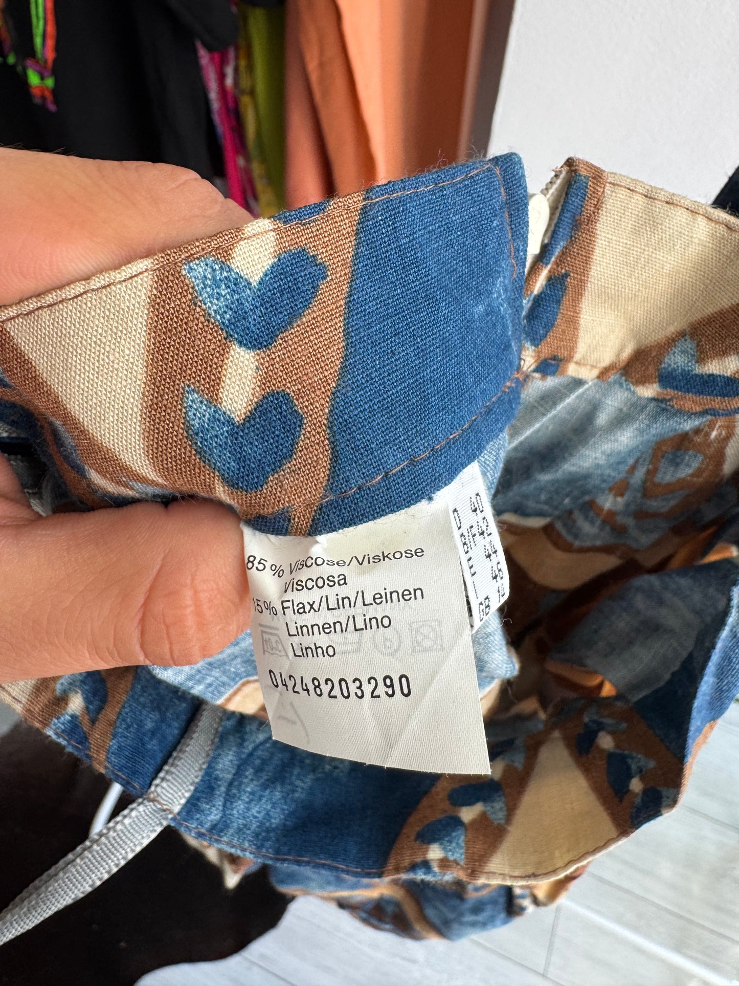 ☀️ Fustă Vintage cu Print – EU 40 Damă (M/L) – Made in Germany