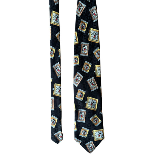 🖼️ Cravată Mickey Mouse Disney Printed Vintage | Mătase Naturală | Made in Italy
