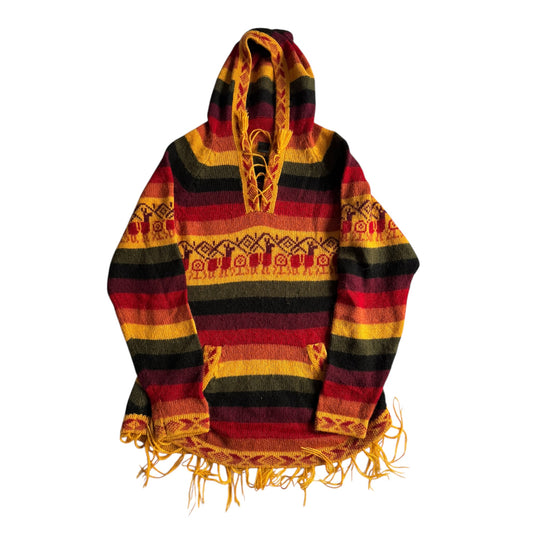 🦙 Hoodie Y2K Damă Colorat din Alpaca – Aprox. XS/S