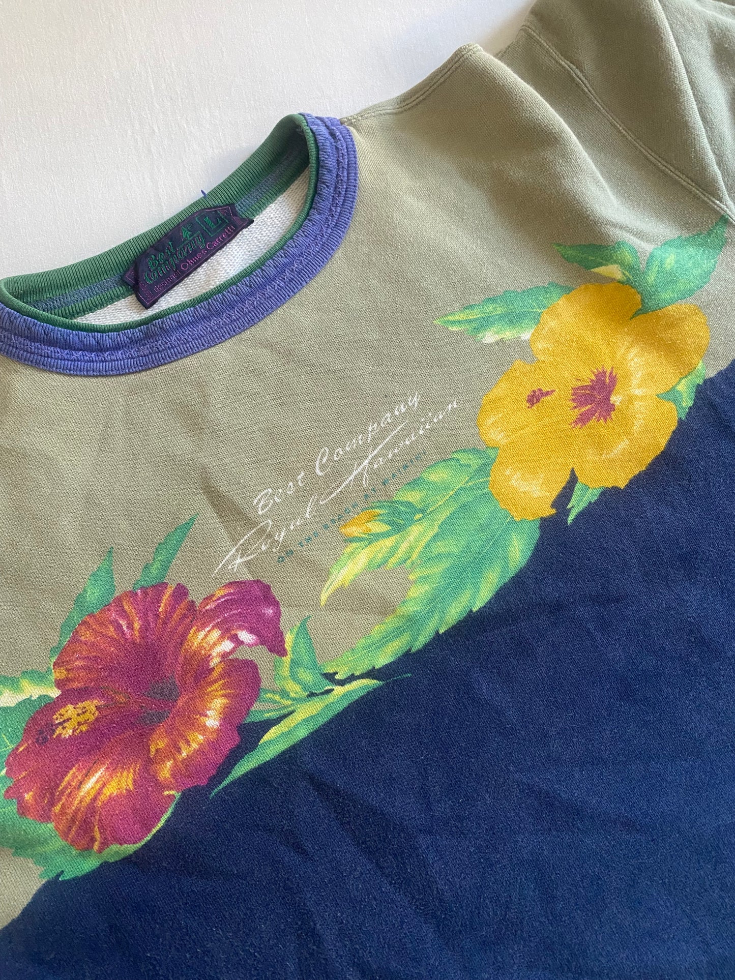 Vintage 90's Best Company Cropped Printed Floral Shirt