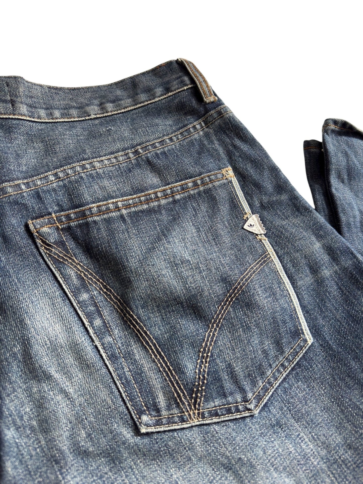 👟 Adidas Selvedge Denim Jeans – Conductor Model – 2011 – Relaxed Baggy Fit – W34 - anbracaminte