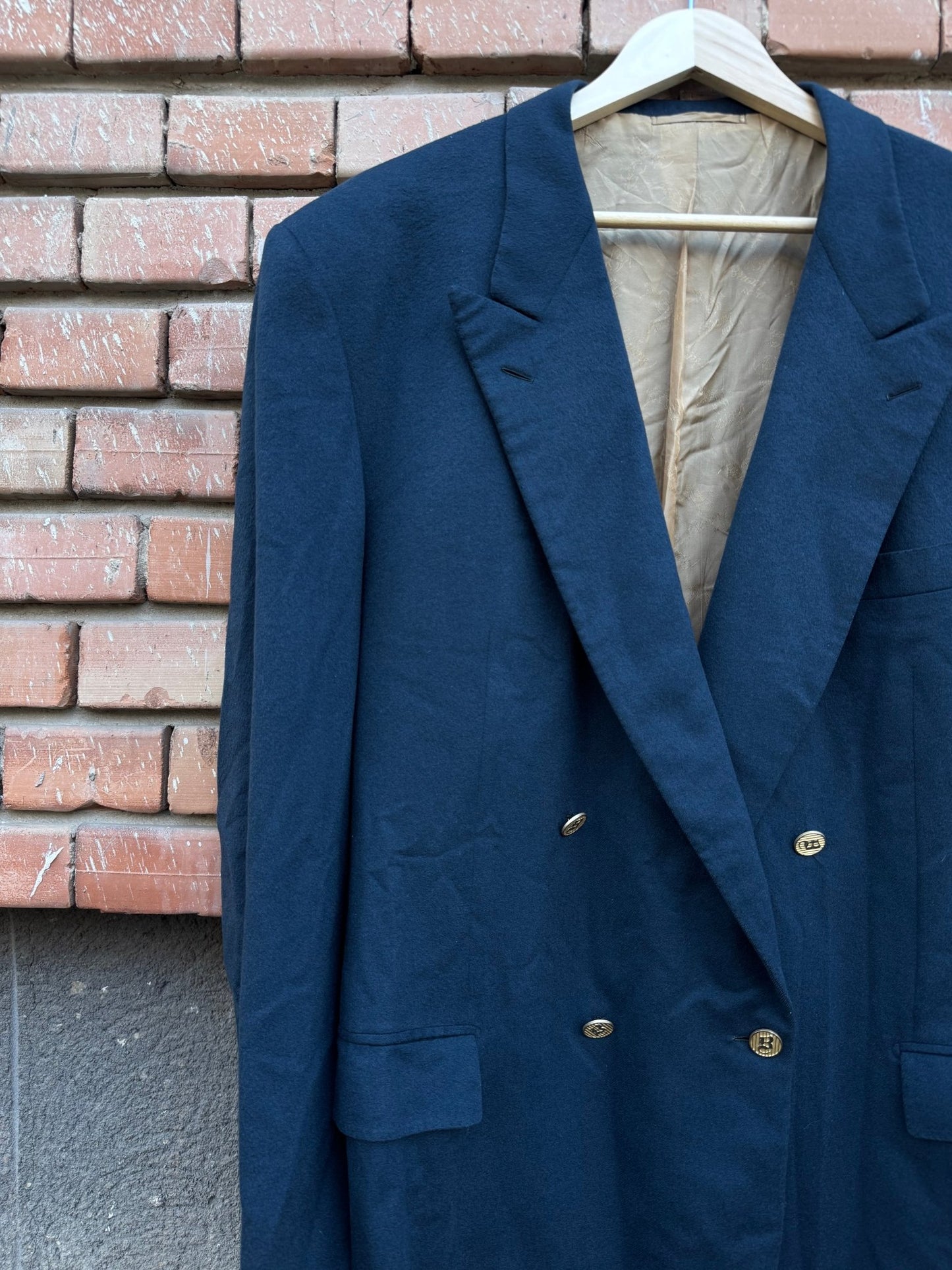 🎩 Blazer Vintage Brioni din Cașmir Light Navy – IT 60 - anbracaminte
