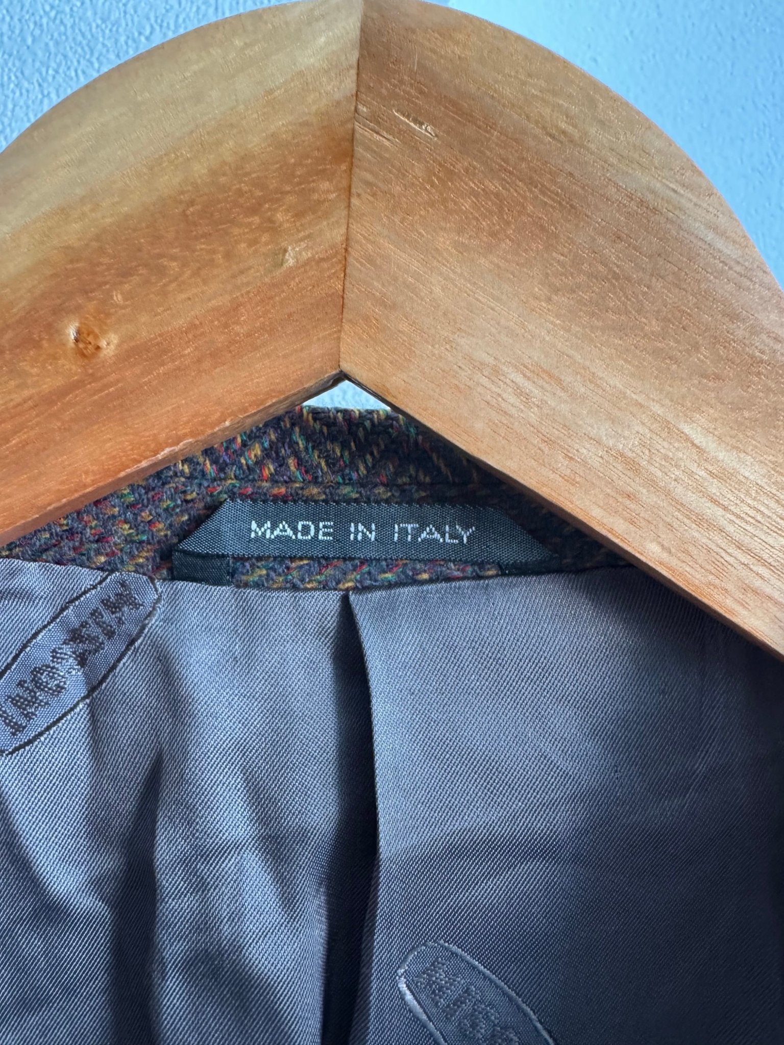 🧶 Blazer Vintage Missoni din Virgin Wool cu Zig - Zag Pattern – M (48) – Made in Italy - anbracaminte