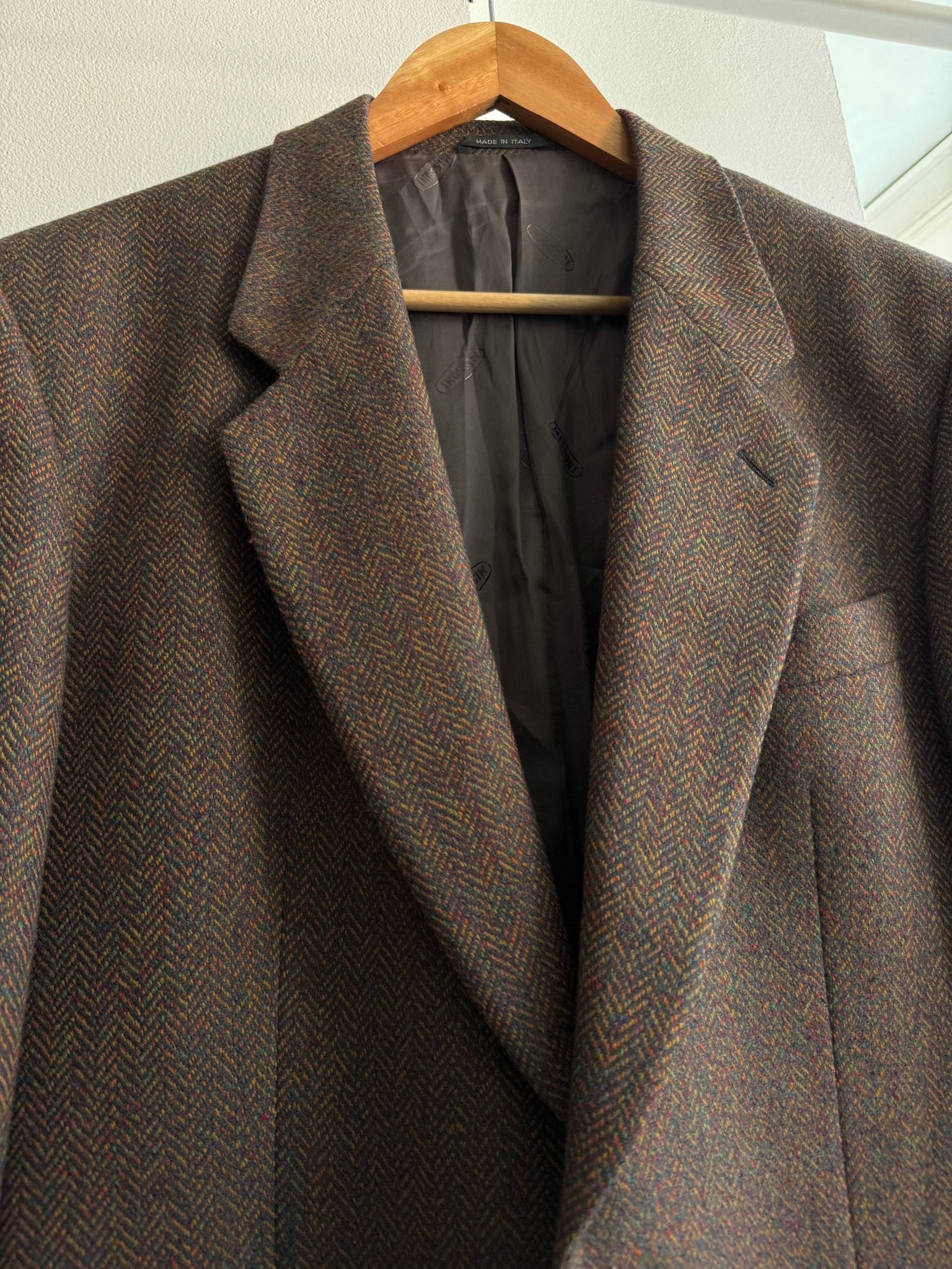 🧶 Blazer Vintage Missoni din Virgin Wool cu Zig - Zag Pattern – M (48) – Made in Italy - anbracaminte