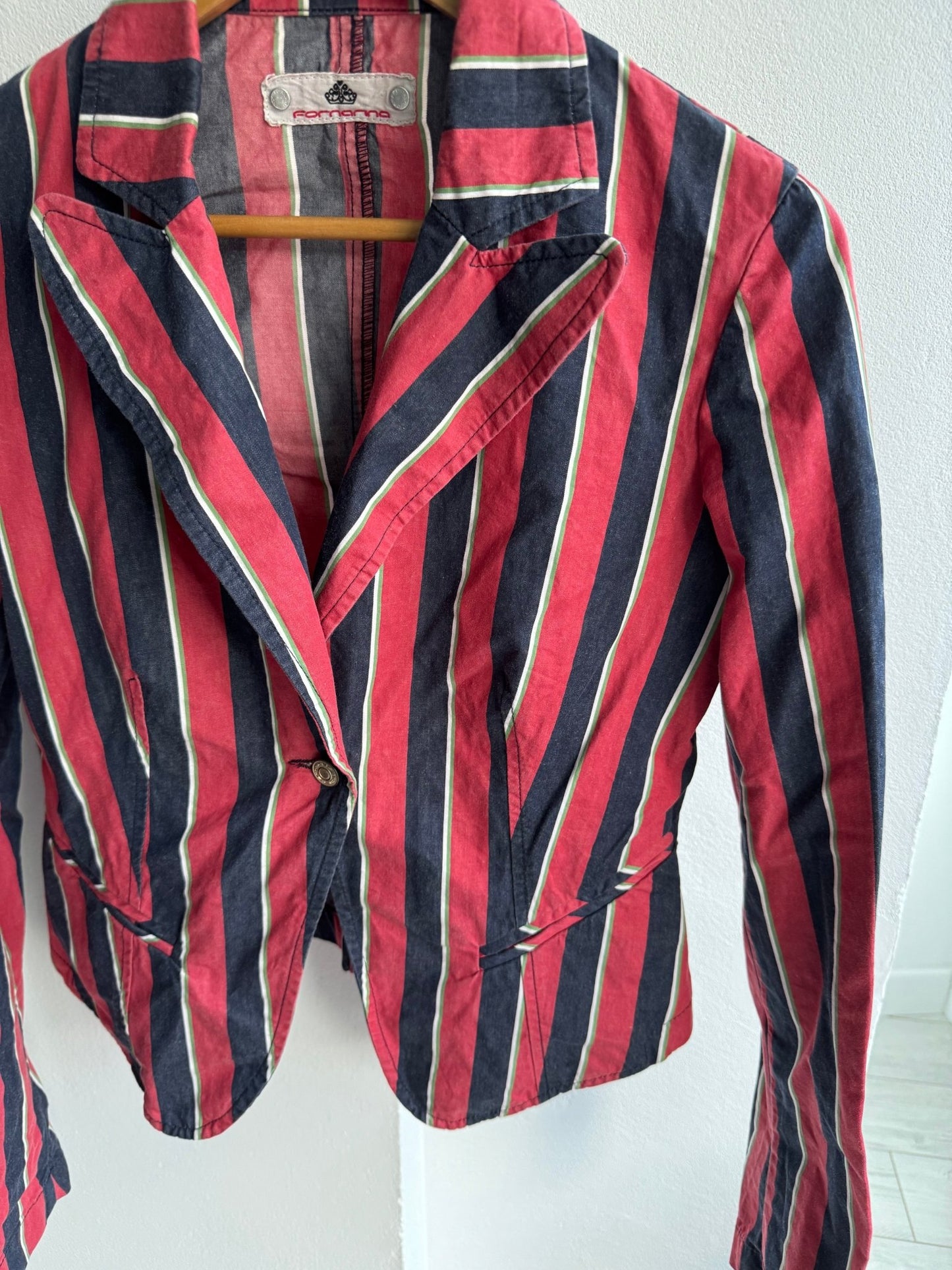 ☀️ Blazer Y2K Fornarina cu Dungi – M – Made in Italy - anbracaminte