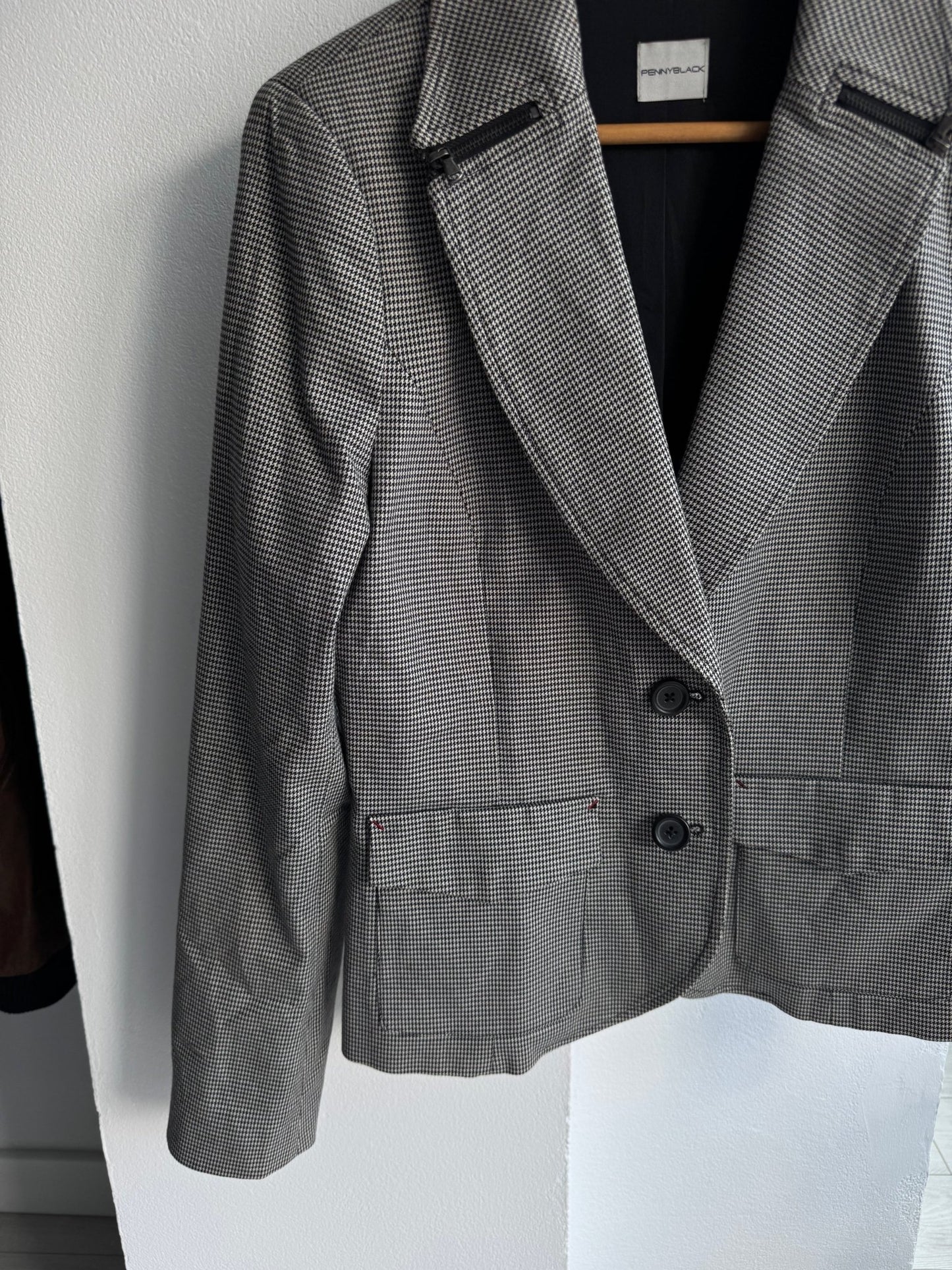 🖤 Blazer Y2K Pennyblack Houndstooth Pattern – EU 42 (L) - anbracaminte