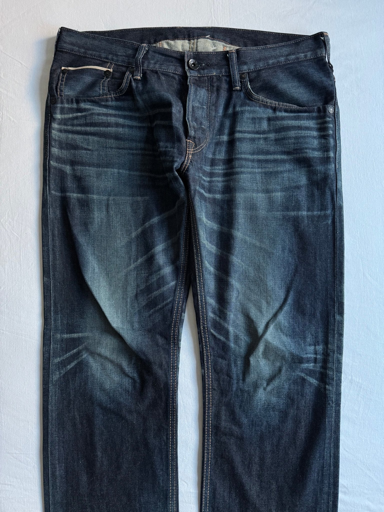 👖 Blugi Edwin Selvedge Denim cu Buckle Back – W34 L33 - anbracaminte