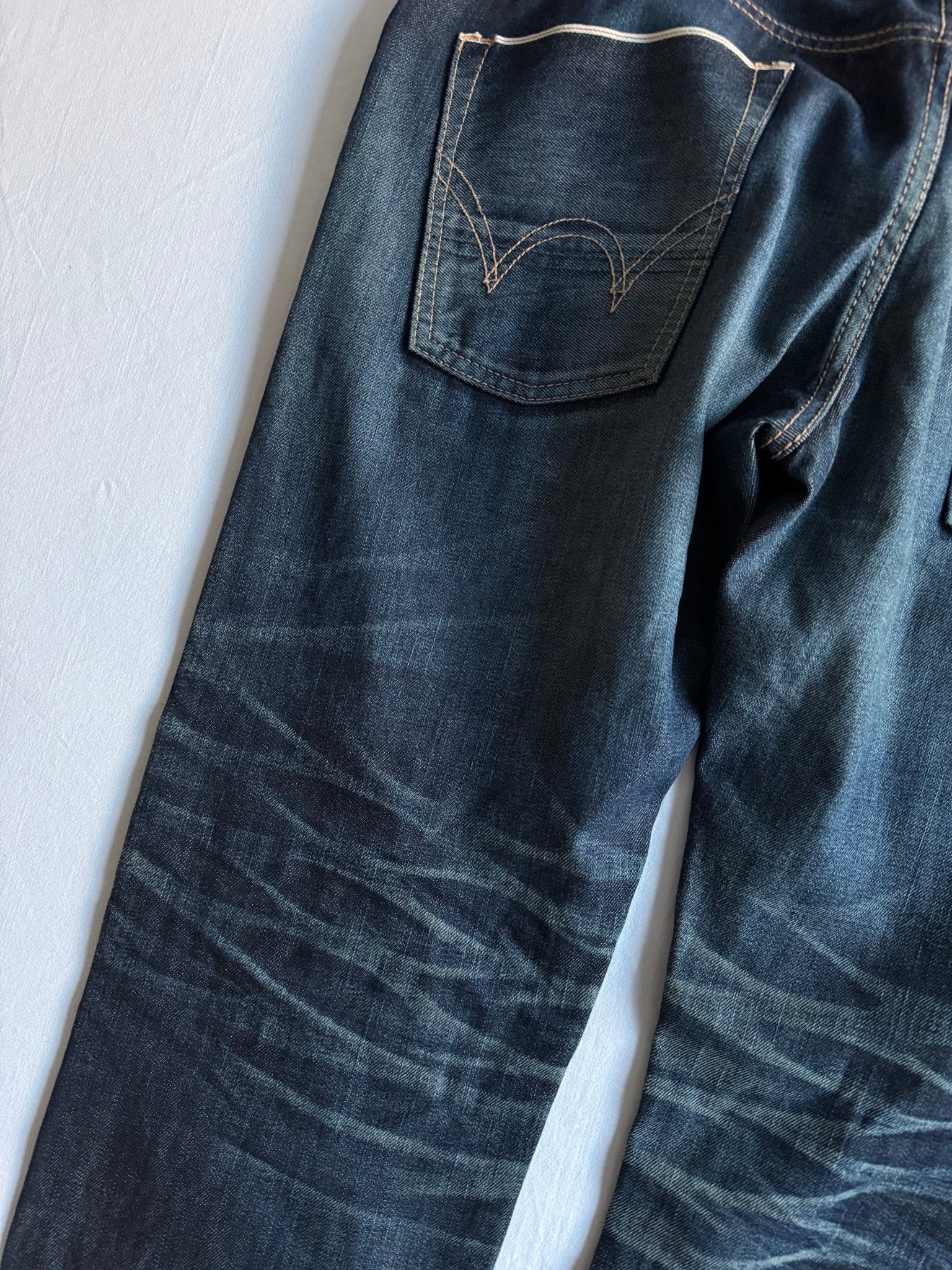 👖 Blugi Edwin Selvedge Denim cu Buckle Back – W34 L33 - anbracaminte