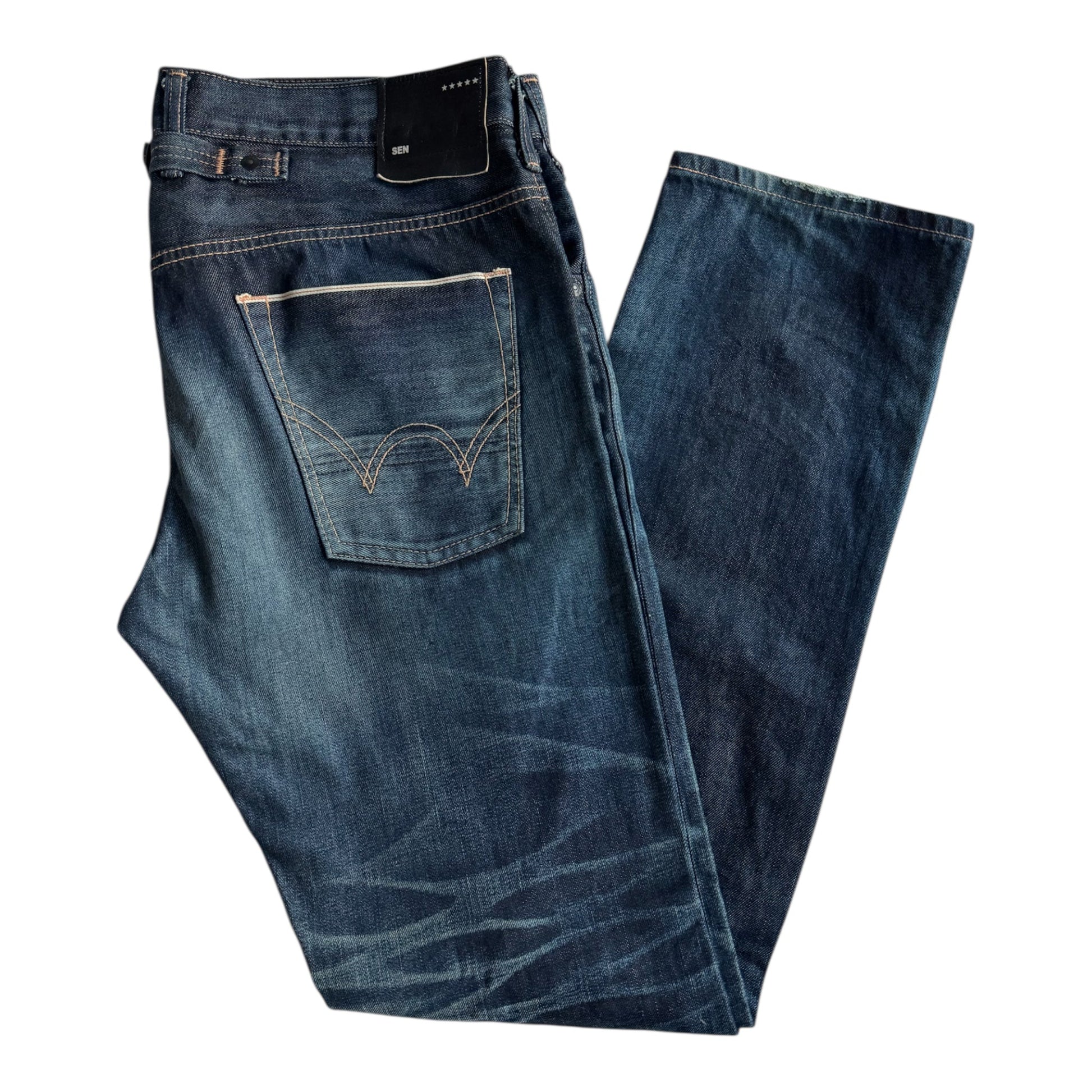 👖 Blugi Edwin Selvedge Denim cu Buckle Back – W34 L33 - anbracaminte