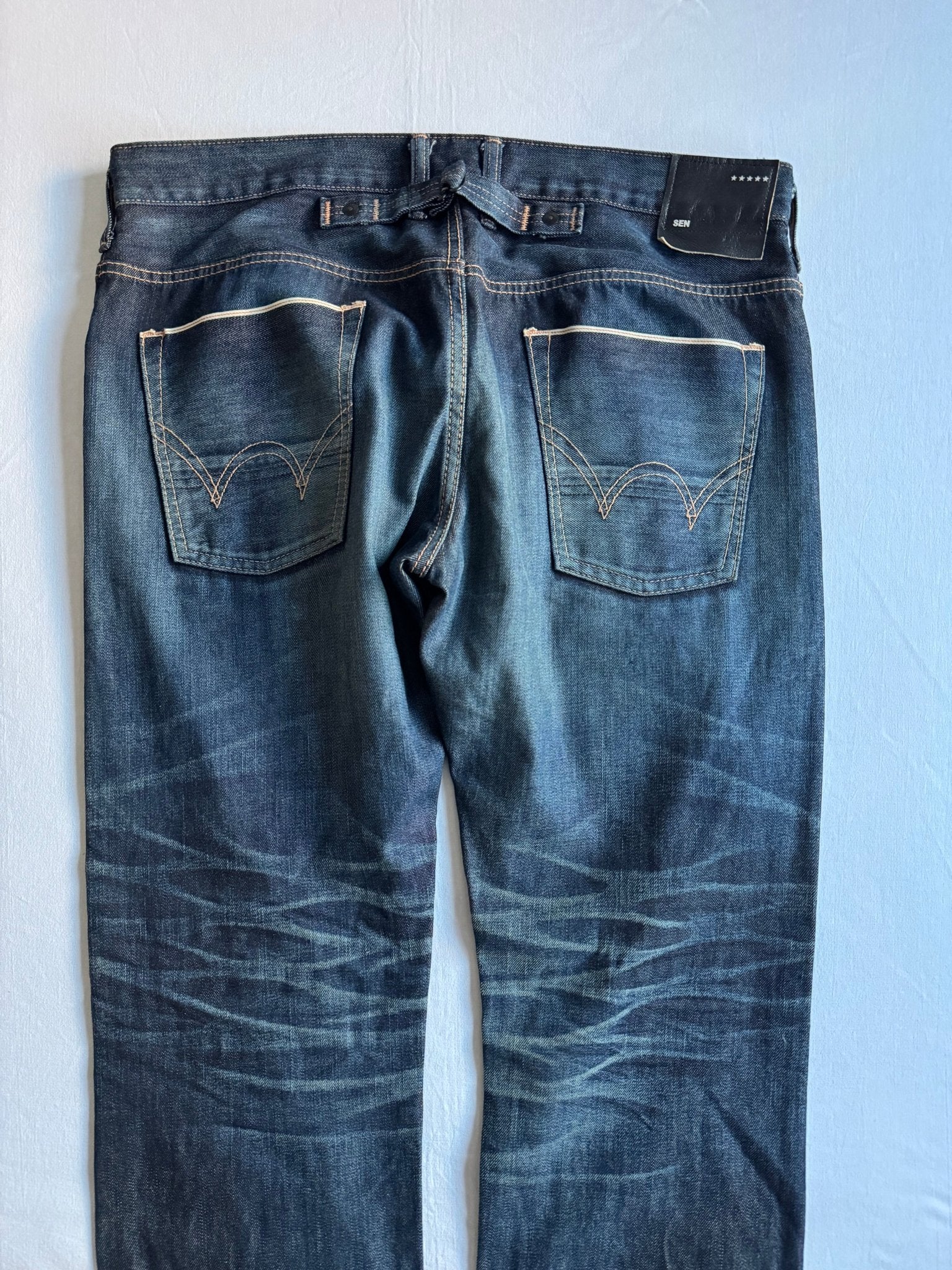 👖 Blugi Edwin Selvedge Denim cu Buckle Back – W34 L33 - anbracaminte