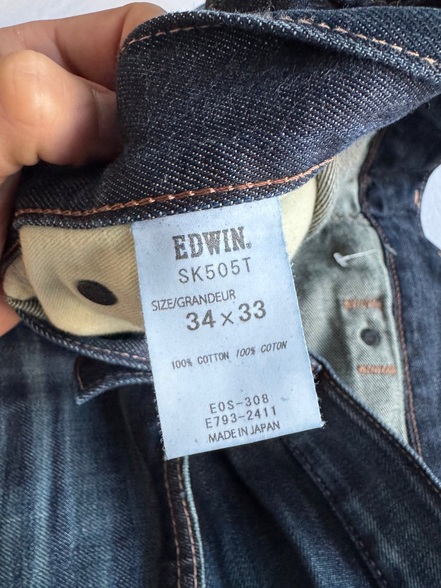 👖 Blugi Edwin Selvedge Denim cu Buckle Back – W34 L33 - anbracaminte