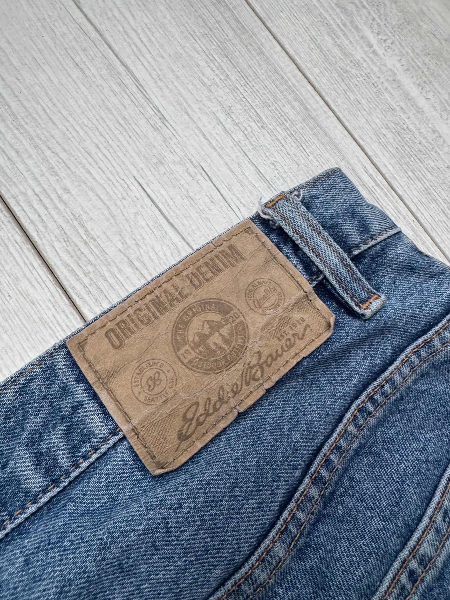 👖 Blugi Vintage Eddie Bauer Light Wash – W33 L32 (Relaxed Fit) - anbracaminte