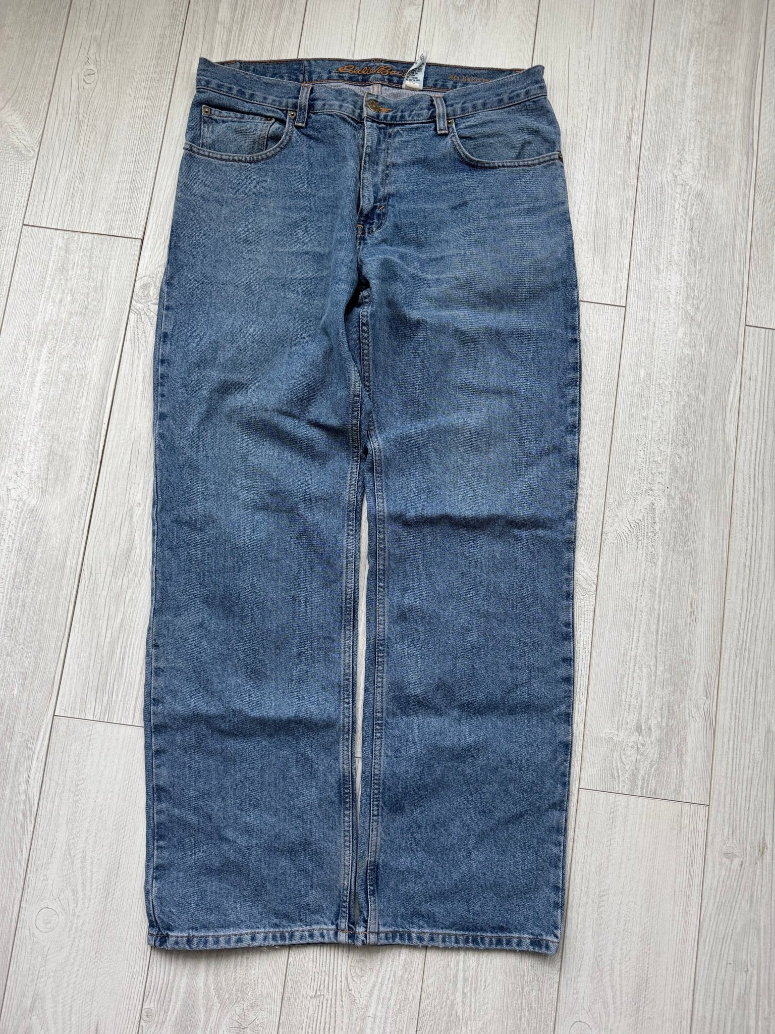 👖 Blugi Vintage Eddie Bauer Light Wash – W33 L32 (Relaxed Fit) - anbracaminte
