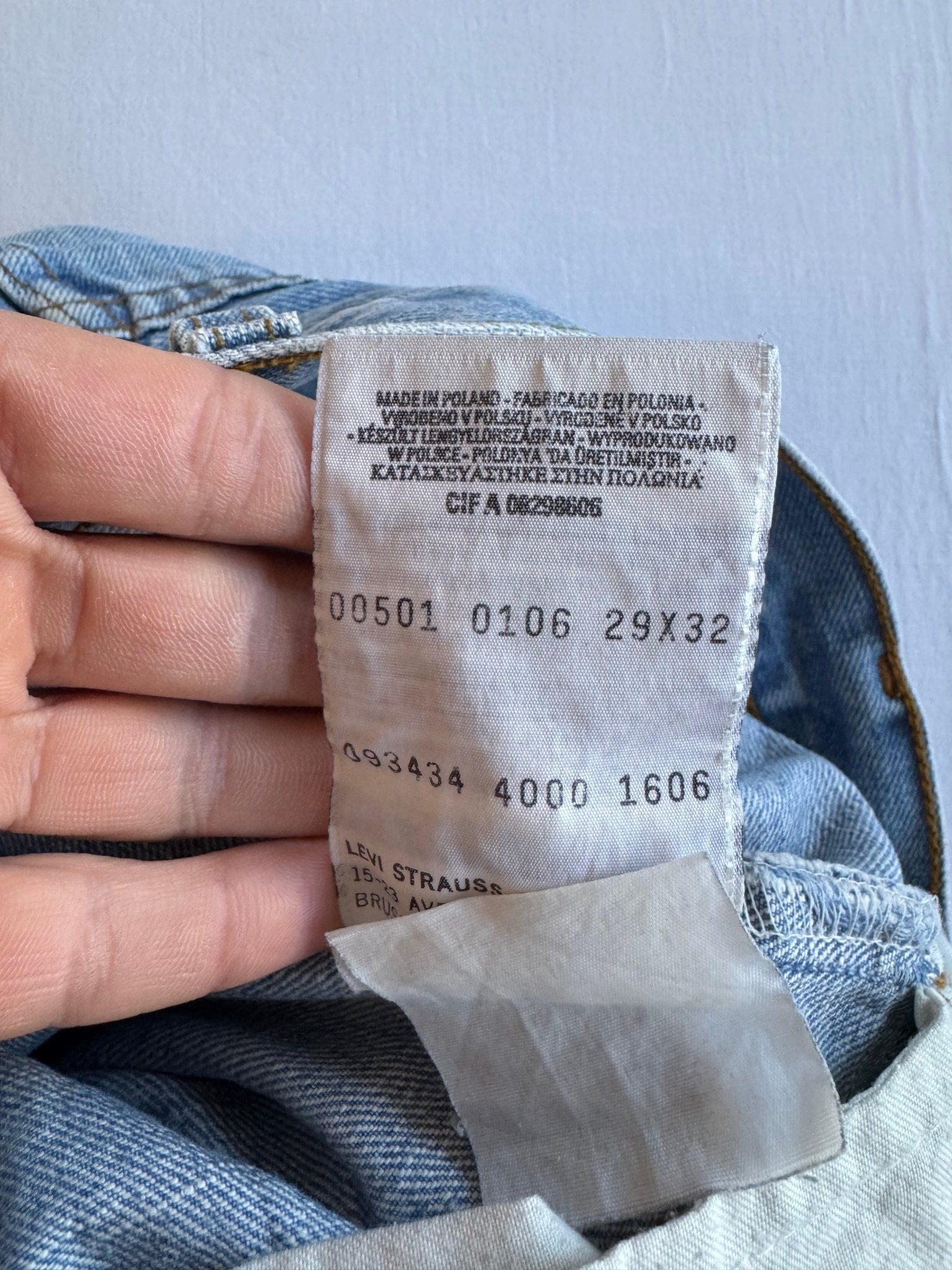 👖 Blugi Vintage Levi’s 501 Light Wash – W29 L32 - anbracaminte