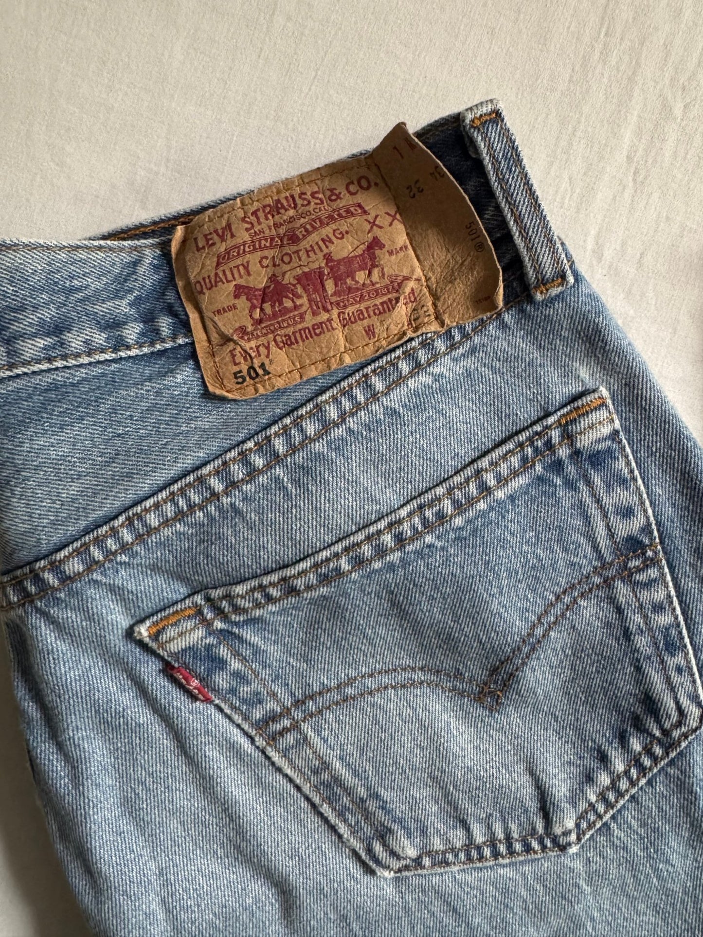 👖 Blugi Vintage Levi’s 501 – Made in UK – Mărime W34 x L32 - anbracaminte