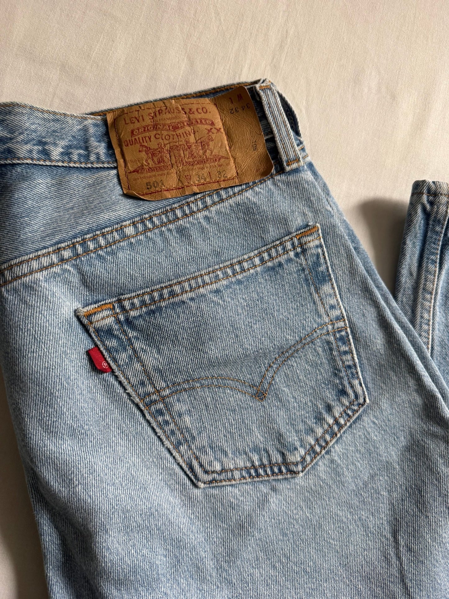 👖 Blugi Vintage Levi’s 501 – Made in USA – Mărime W34 x L32 - anbracaminte