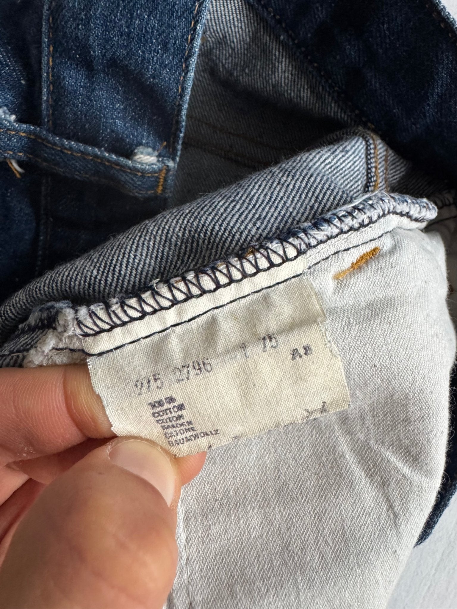 👖 Blugi vintage Levi’s 602 Big E / 1975 - Made in France - anbracaminte