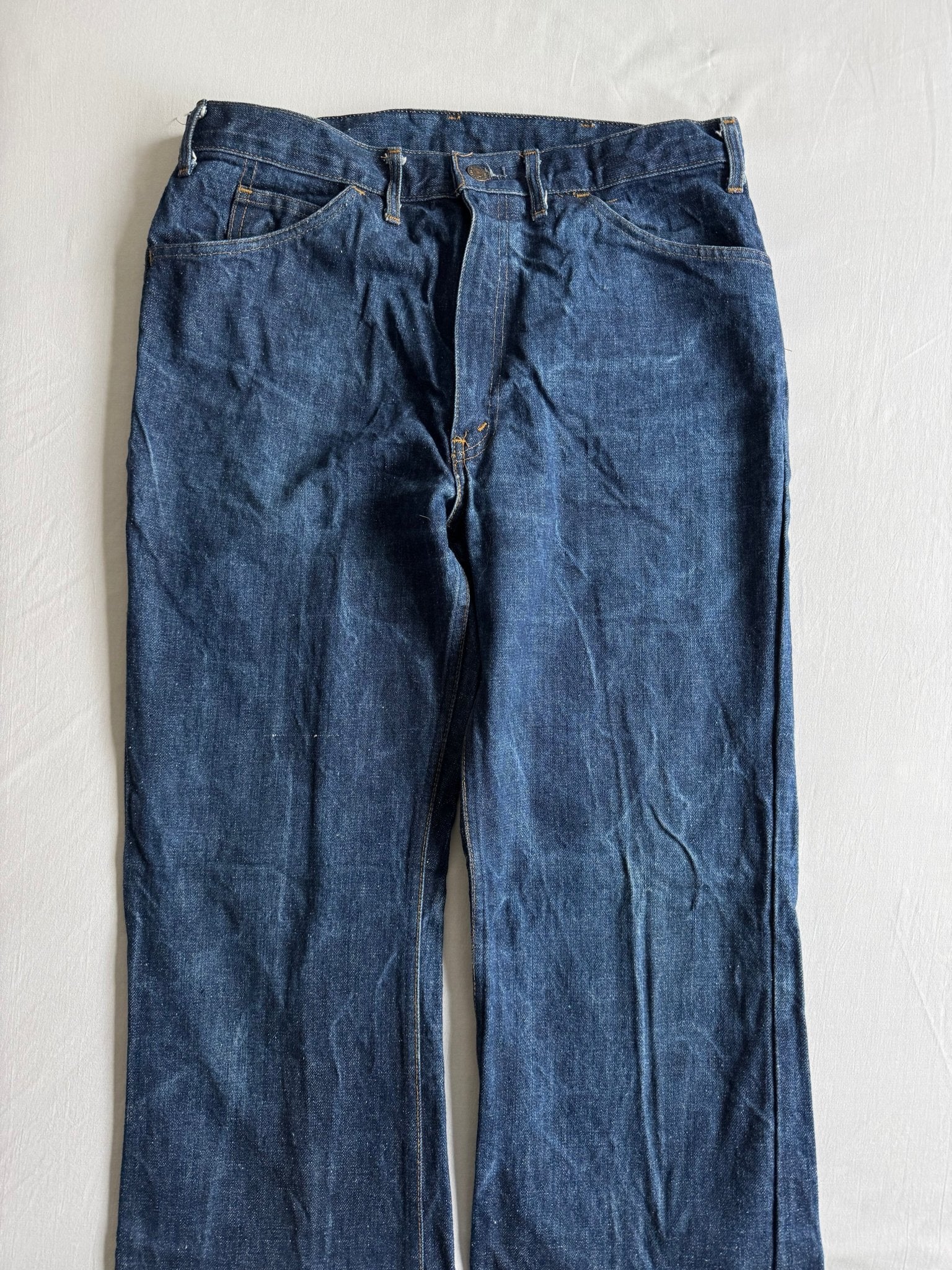 👖 Blugi vintage Levi’s 602 Big E / 1975 - Made in France - anbracaminte