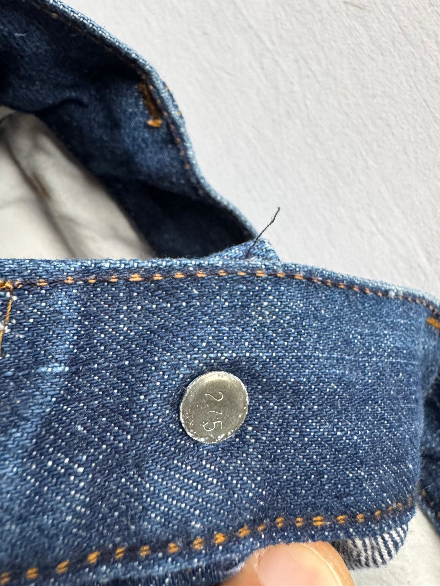 👖 Blugi vintage Levi’s 602 Big E / 1975 - Made in France - anbracaminte