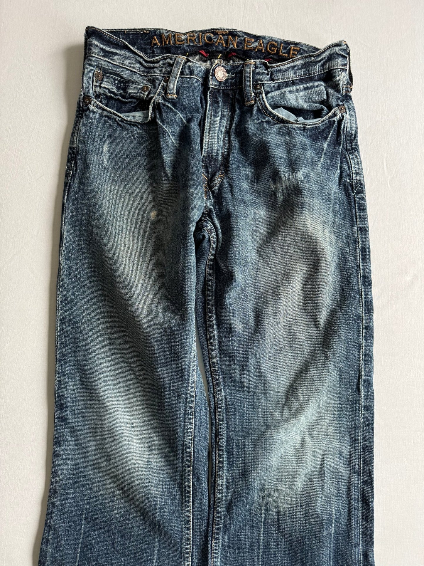 👖 Blugi Y2K American Eagle Low Rise Bootcut – W28 x L28 / EU 36 - anbracaminte
