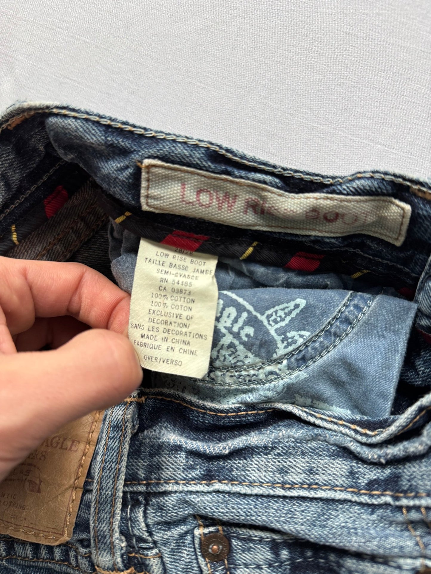 👖 Blugi Y2K American Eagle Low Rise Bootcut – W28 x L28 / EU 36 - anbracaminte
