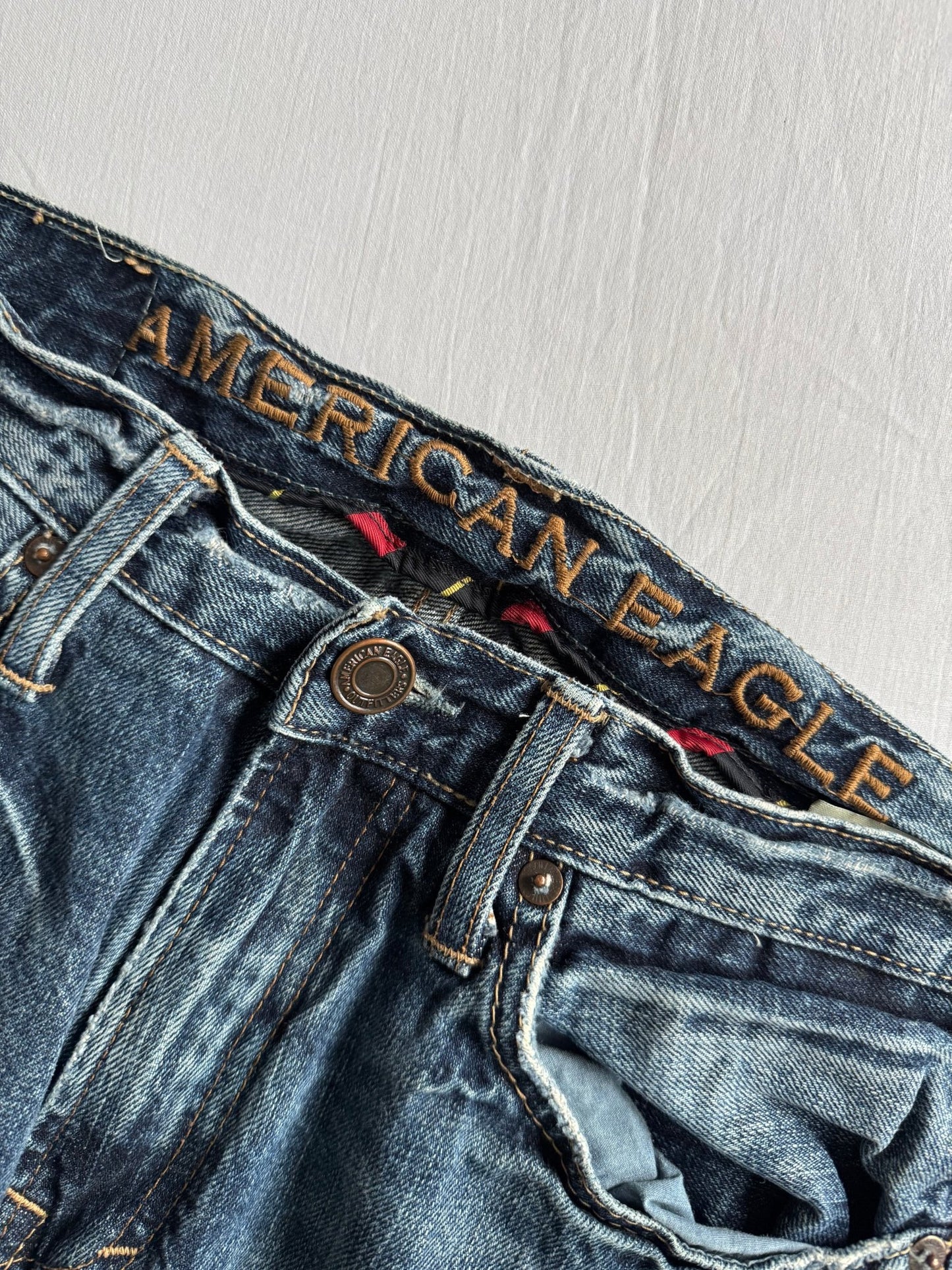 👖 Blugi Y2K American Eagle Low Rise Bootcut – W28 x L28 / EU 36 - anbracaminte