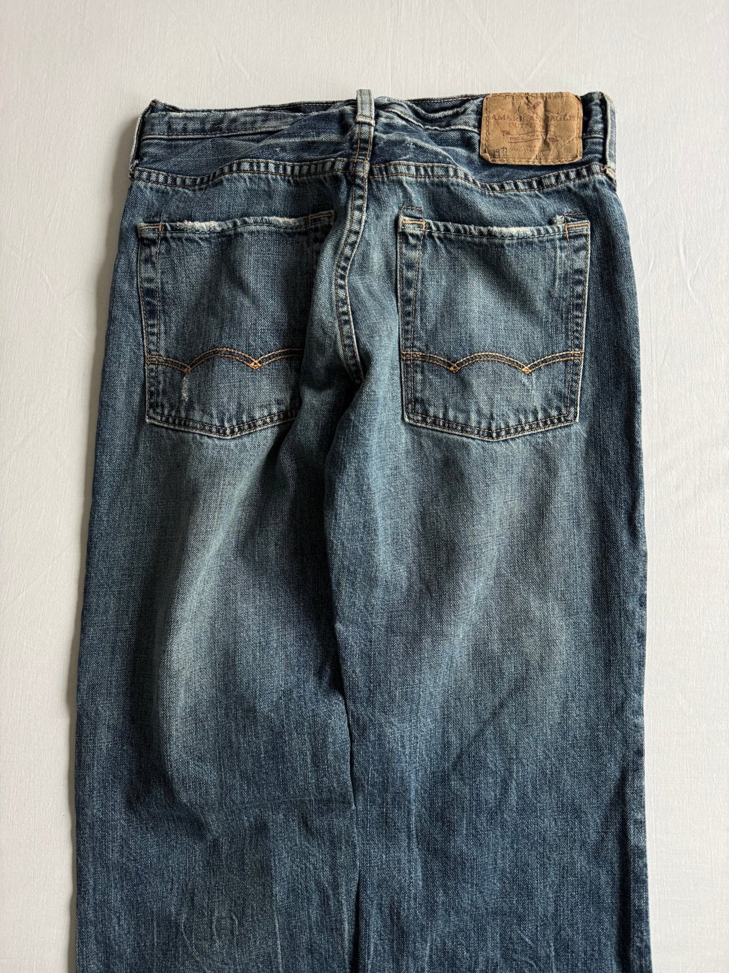 👖 Blugi Y2K American Eagle Low Rise Bootcut – W28 x L28 / EU 36 - anbracaminte