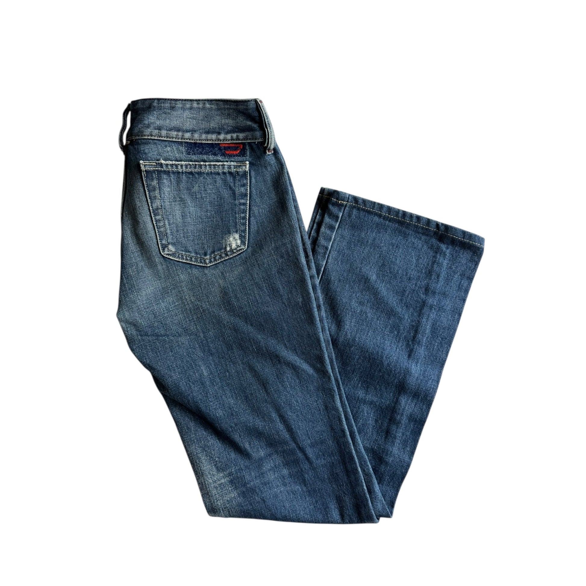 👖 Blugi Y2K Diesel Hush pentru femei – low waist, bootcut, mărimea US 28, Made in Italy - anbracaminte
