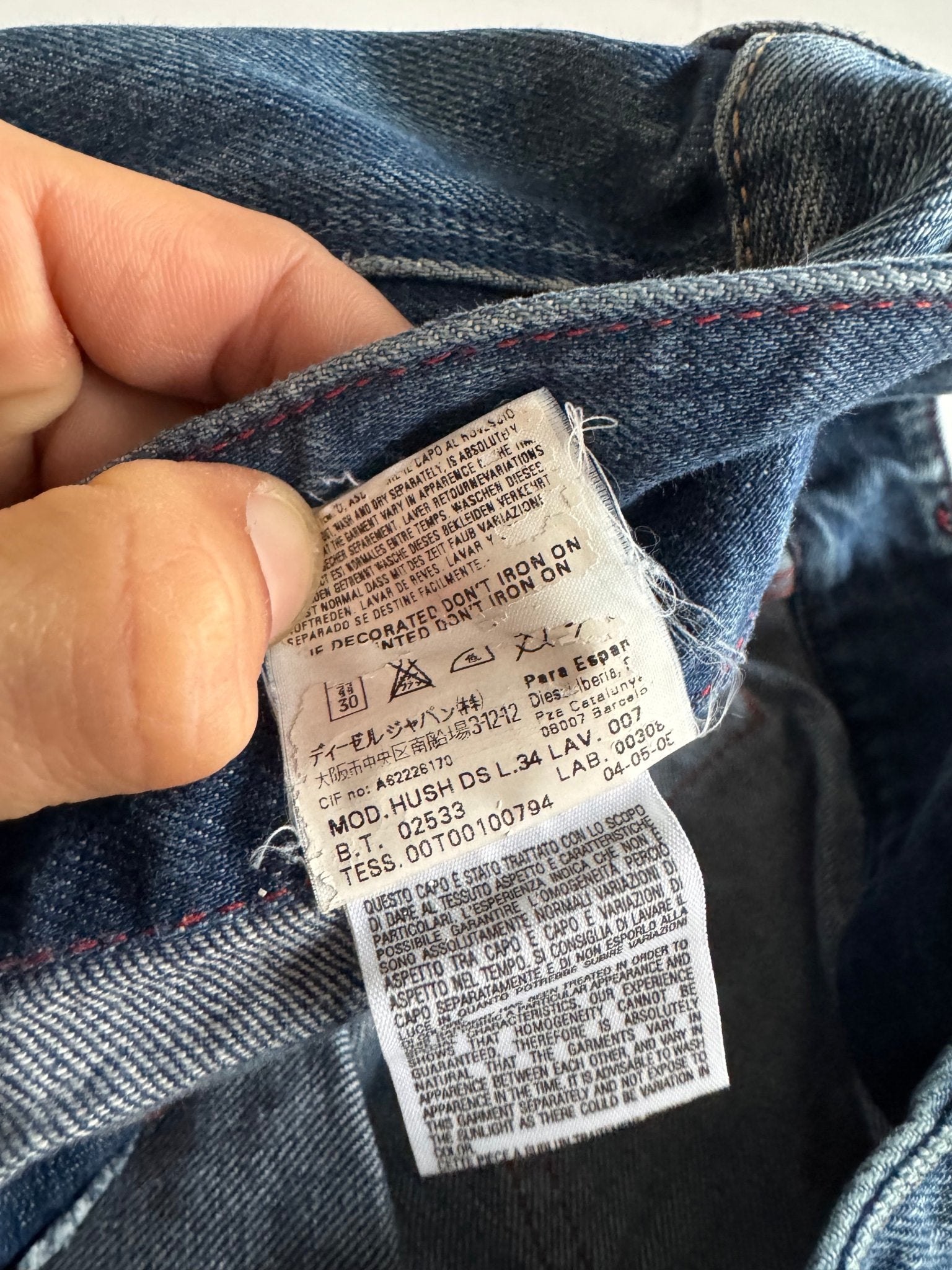 👖 Blugi Y2K Diesel Hush pentru femei – low waist, bootcut, mărimea US 28, Made in Italy - anbracaminte