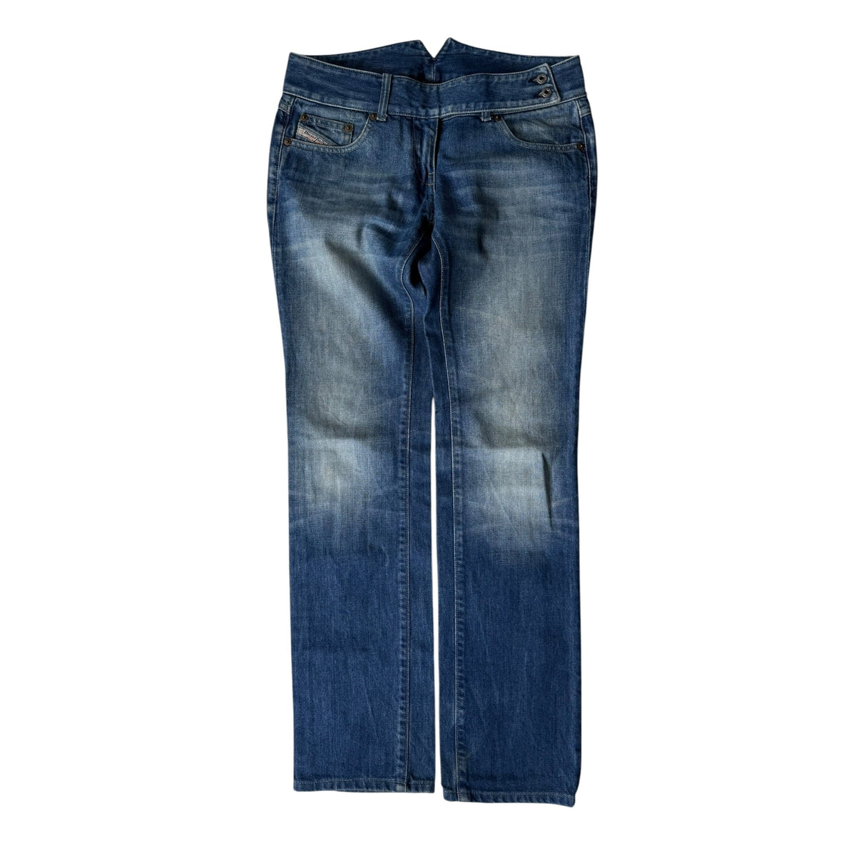 👖 Blugi Y2K Diesel Hush pentru femei – low waist, bootcut, mărimea US 28, Made in Italy - anbracaminte