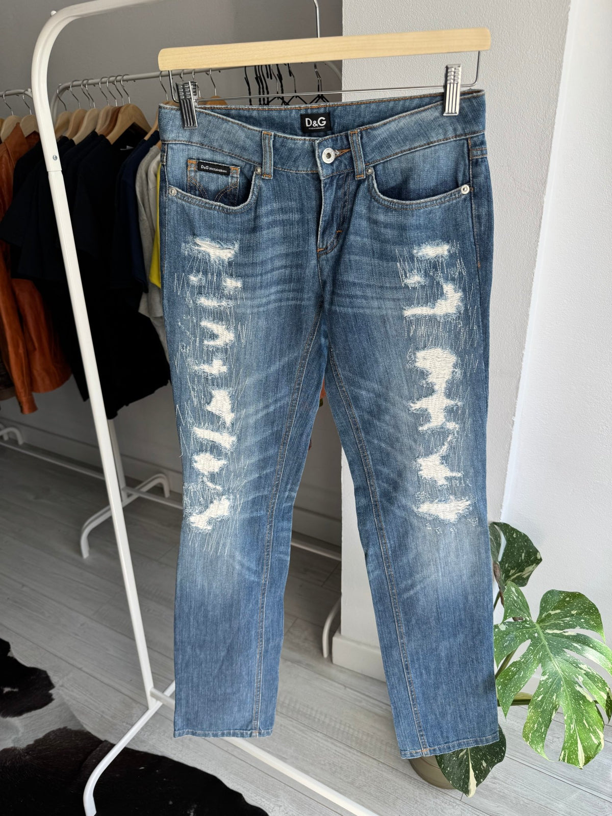 👖 Blugi Y2K Dolce & Gabbana Low Waisted Straight Fit – US 25 Damă - anbracaminte