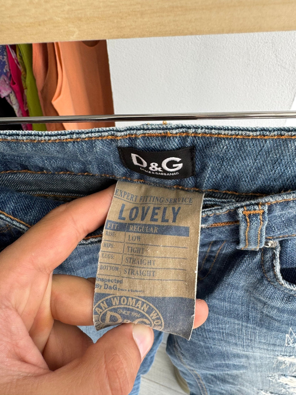 👖 Blugi Y2K Dolce & Gabbana Low Waisted Straight Fit – US 25 Damă - anbracaminte