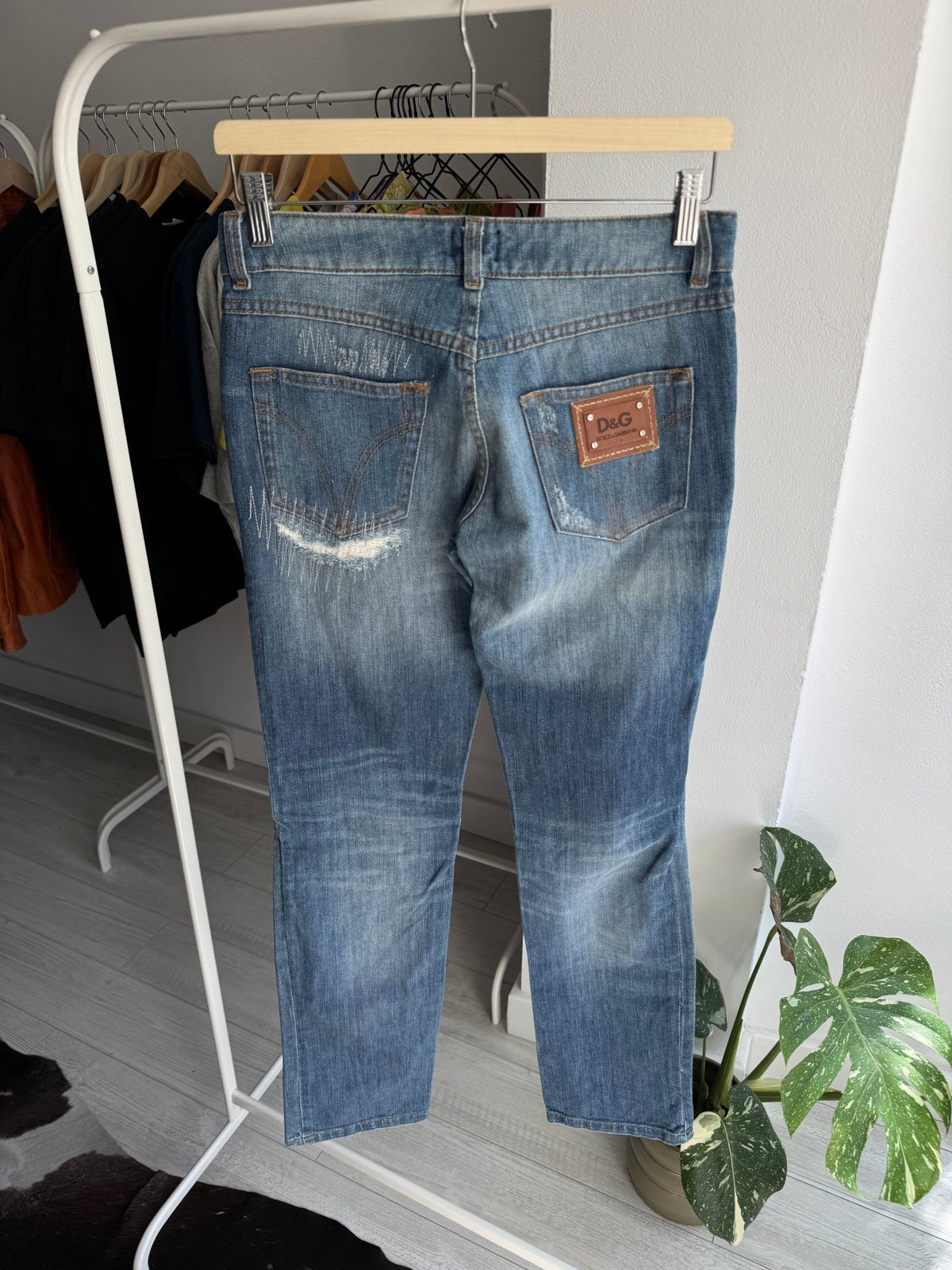 👖 Blugi Y2K Dolce & Gabbana Low Waisted Straight Fit – US 25 Damă - anbracaminte