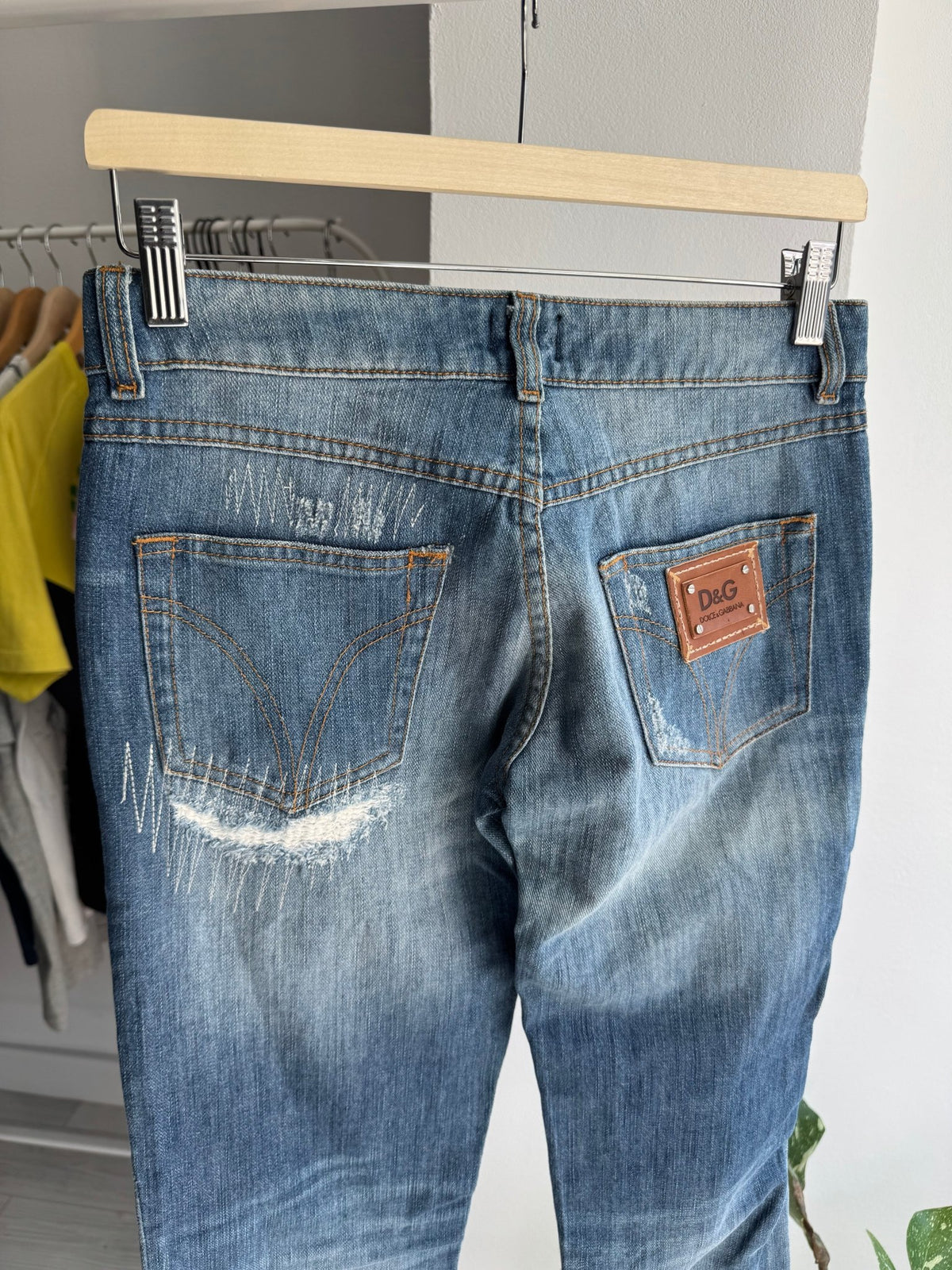 👖 Blugi Y2K Dolce & Gabbana Low Waisted Straight Fit – US 25 Damă - anbracaminte