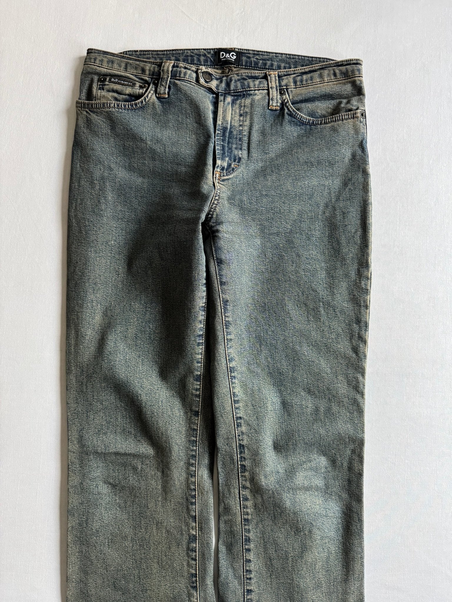 👖 Blugi Y2K Dolce & Gabbana pentru femei – Sandy Wash, Regular / Bootcut Fit, Mărimea US 30 - anbracaminte
