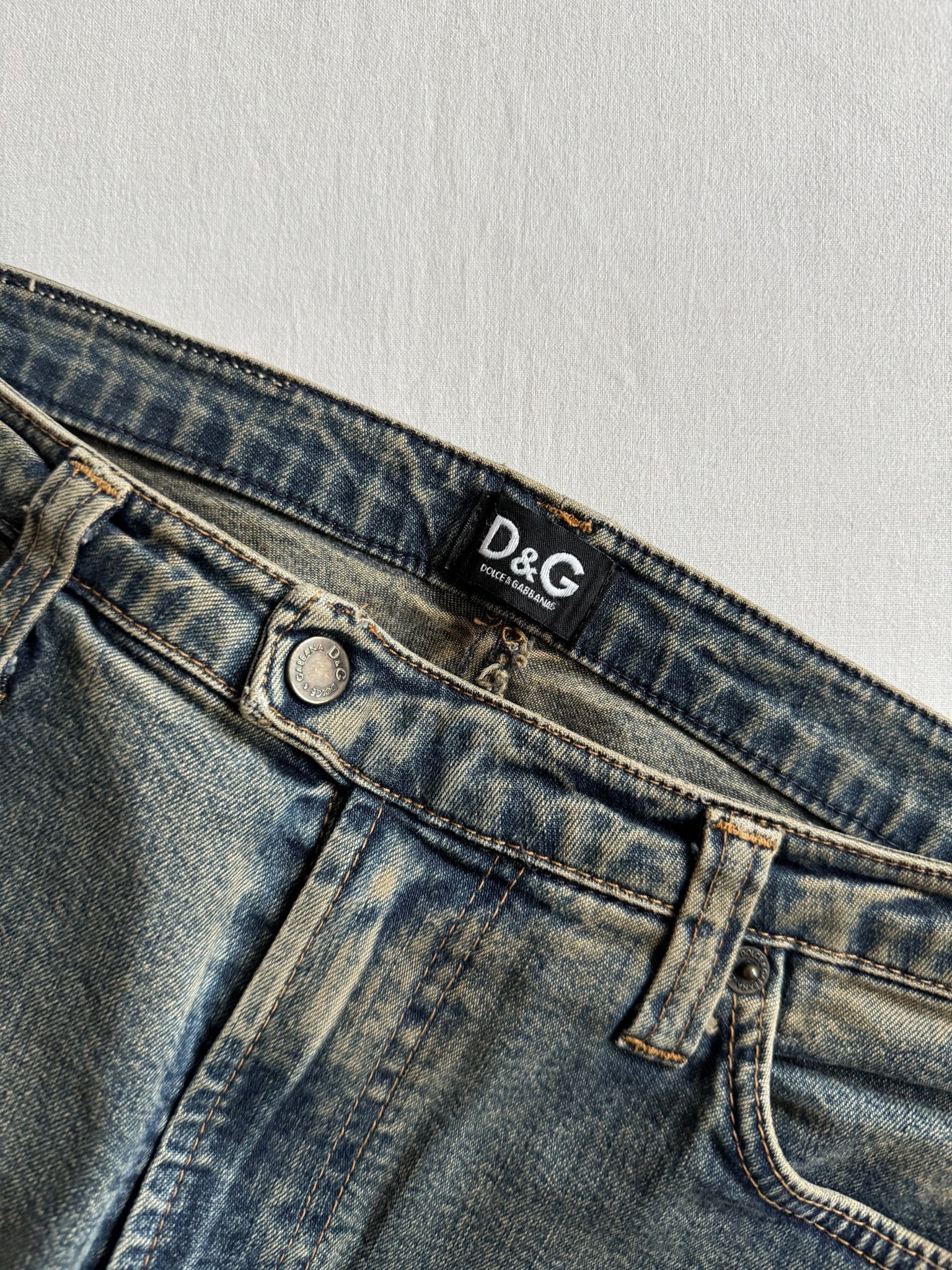 👖 Blugi Y2K Dolce & Gabbana pentru femei – Sandy Wash, Regular / Bootcut Fit, Mărimea US 30 - anbracaminte