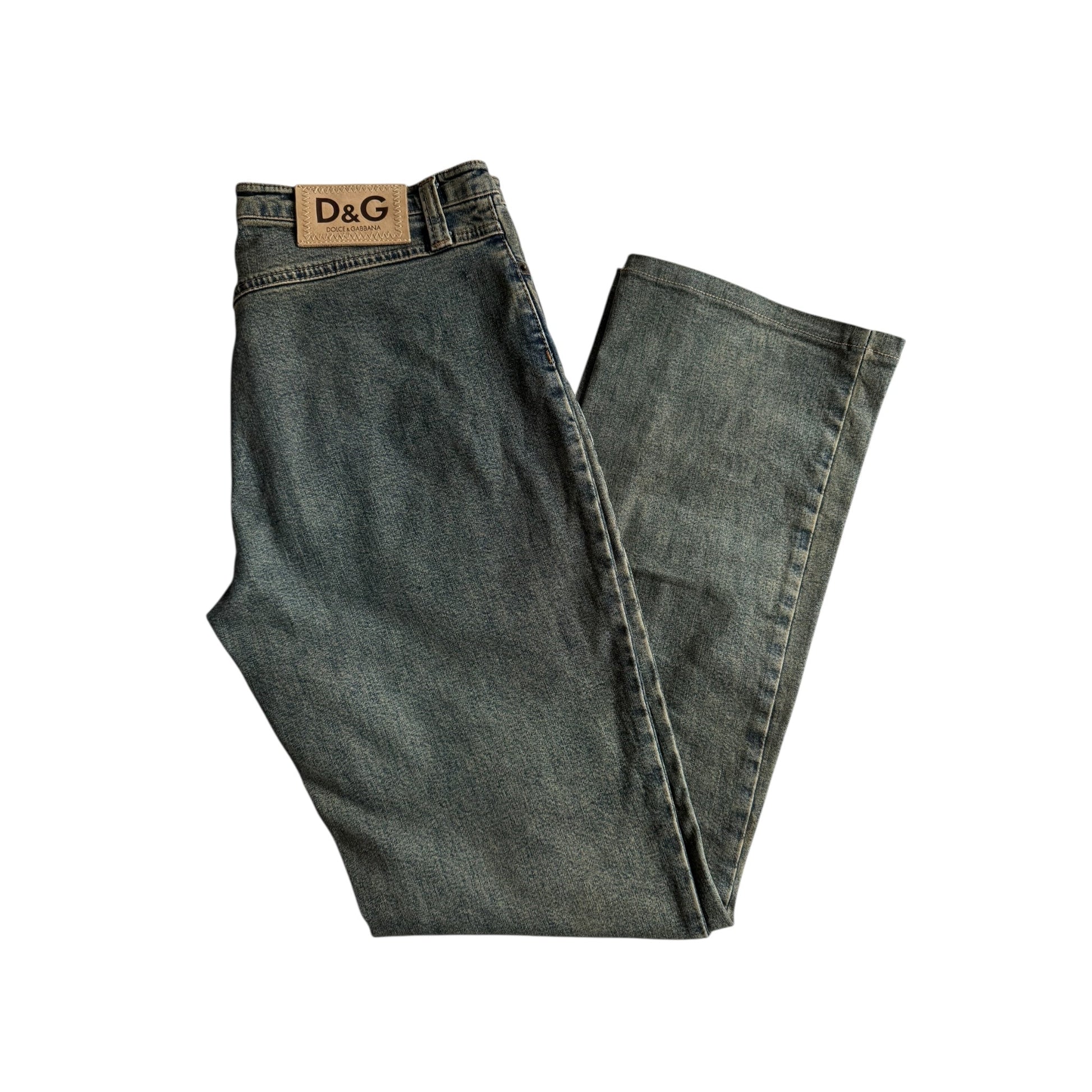 👖 Blugi Y2K Dolce & Gabbana pentru femei – Sandy Wash, Regular / Bootcut Fit, Mărimea US 30 - anbracaminte