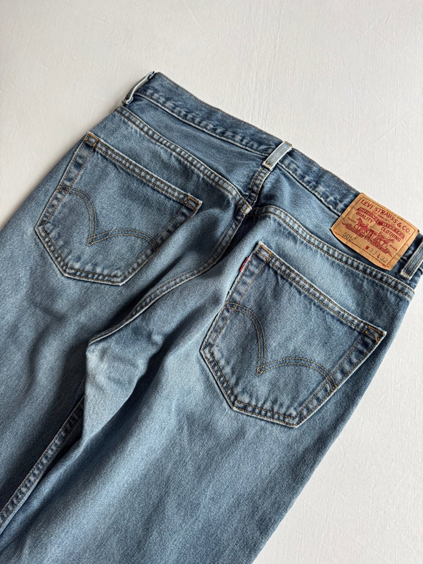 👖 Blugi Y2K Levi’s 505 Light Wash – W33 L32 (Relaxed Fit) - anbracaminte