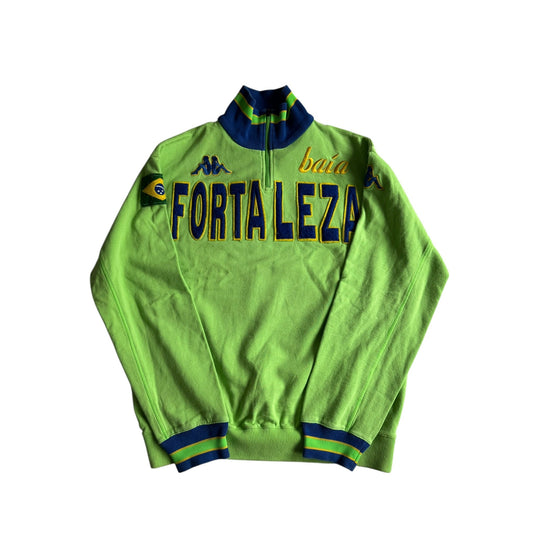 🇧🇷 Bluza Vintage Kappa Green Brazil Flag Quarter Zip – XL - anbracaminte