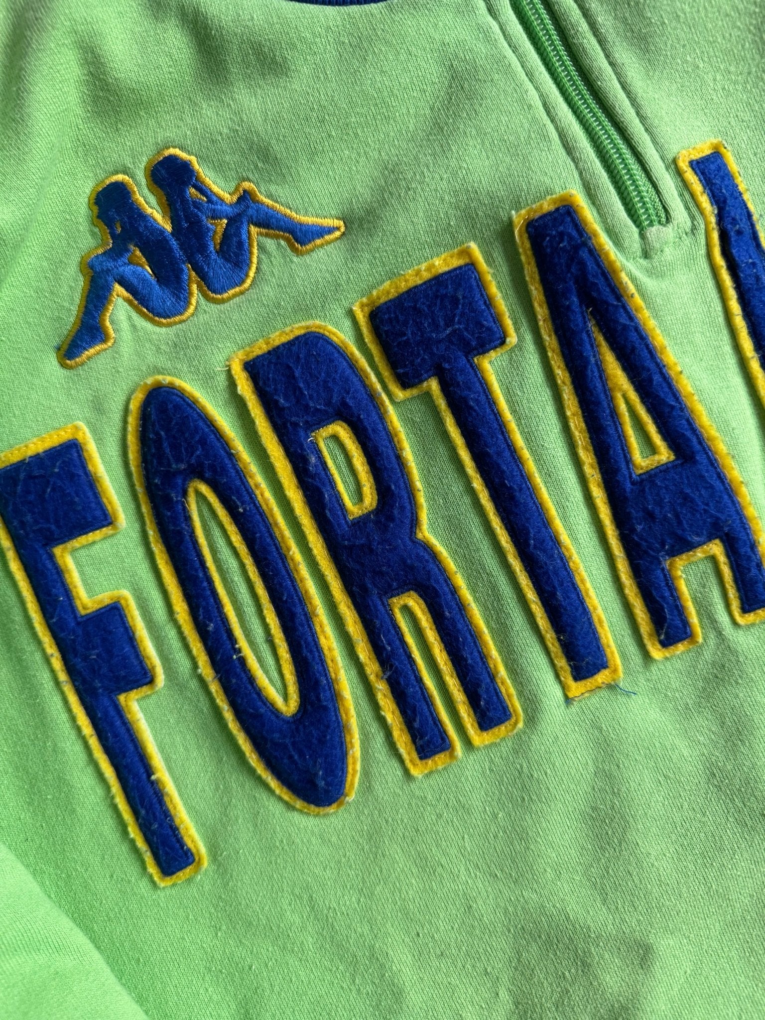 🇧🇷 Bluza Vintage Kappa Green Brazil Flag Quarter Zip – XL - anbracaminte