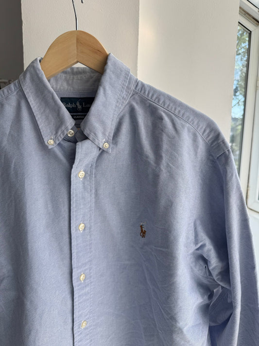 🐴 Cămașă Albastră Polo Ralph Lauren Vintage – XL Bărbați - anbracaminte