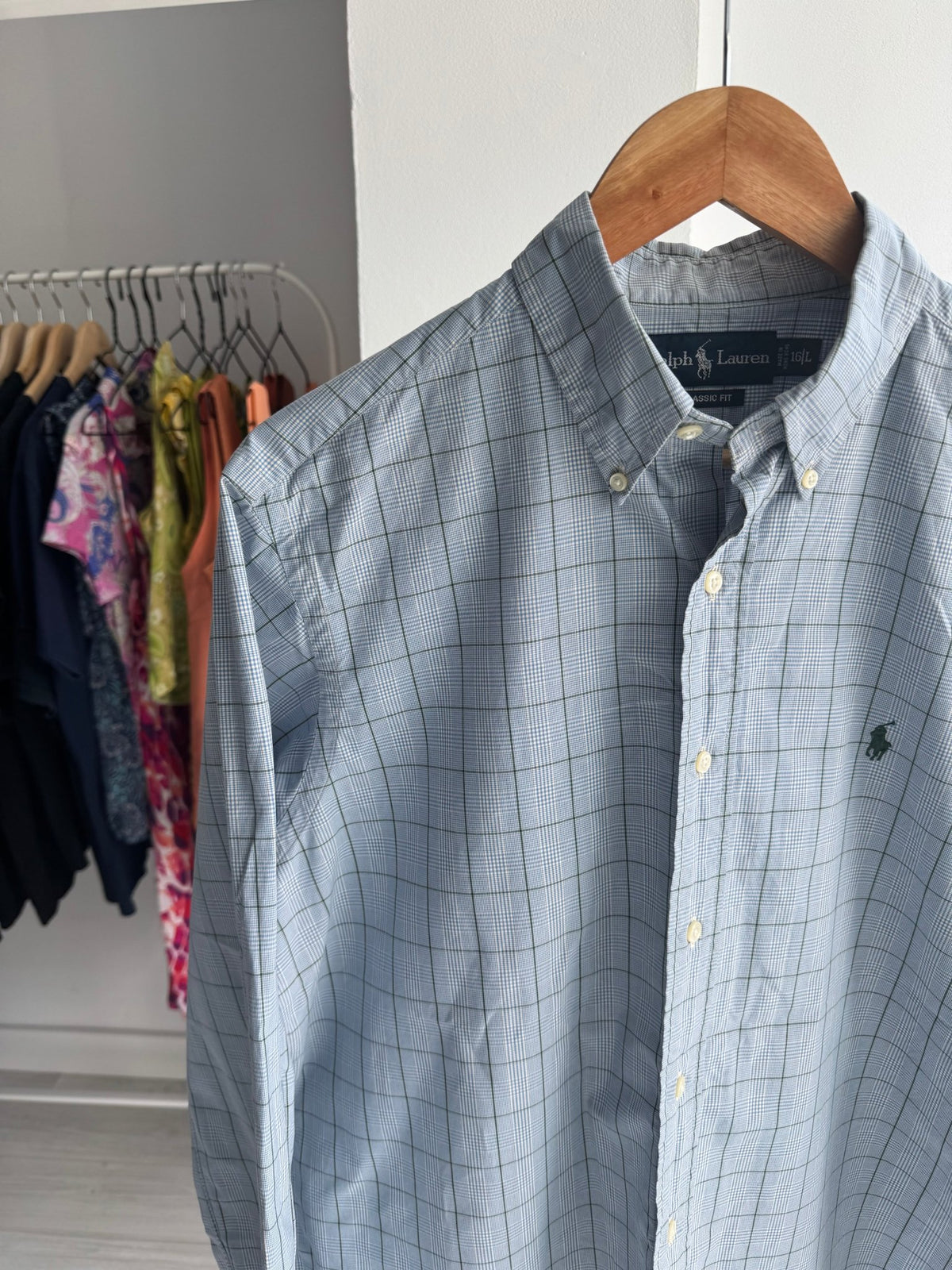 🐴 Cămașă Carouri Polo Ralph Lauren Vintage | Relaxed Fit – L Bărbați - anbracaminte