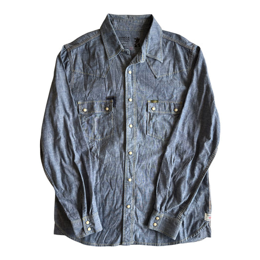 Cămașă Denim Barbour Steve McQueen Collection | Pearl Snap Buttons | L Bărbați - anbracaminte